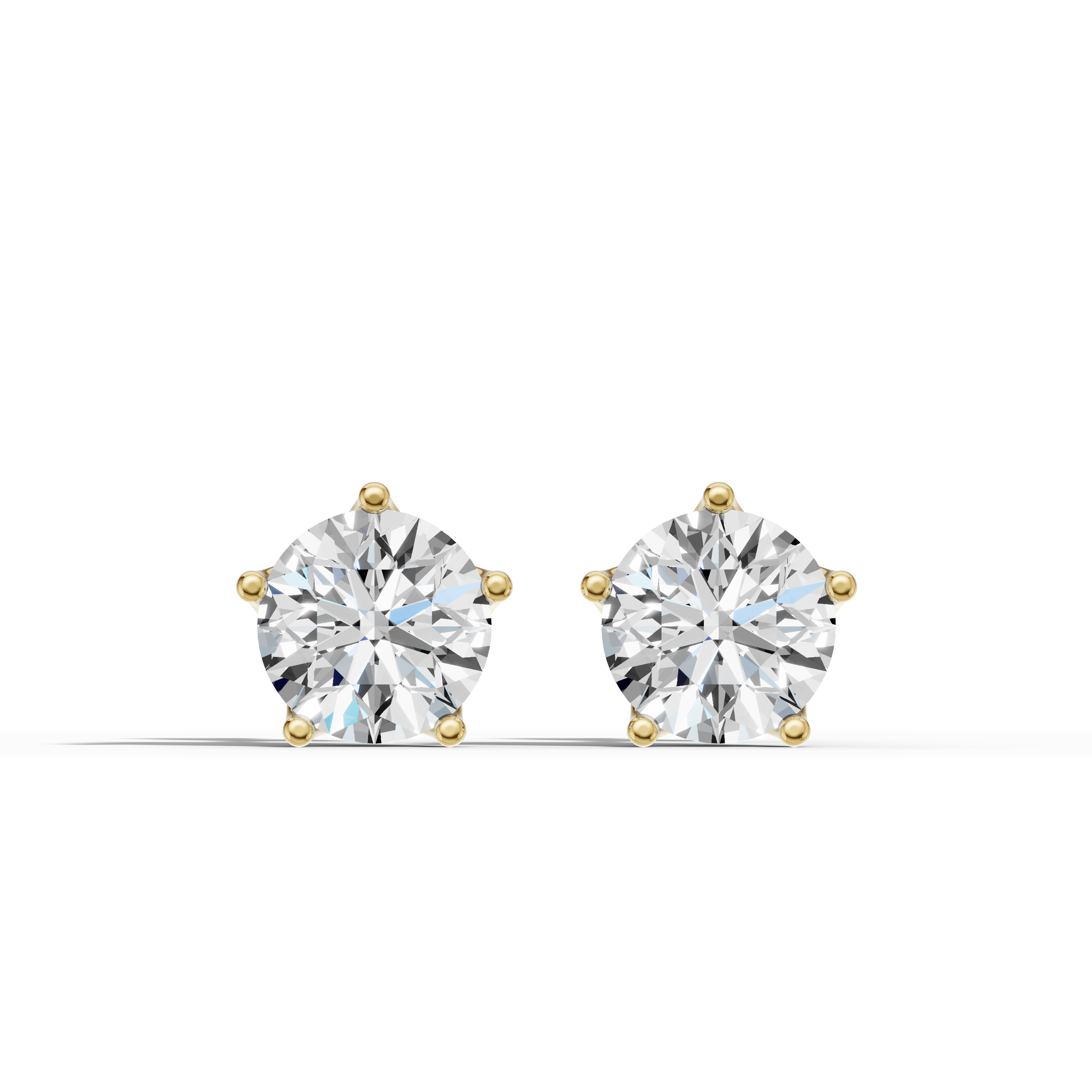 5ct solitaire studs