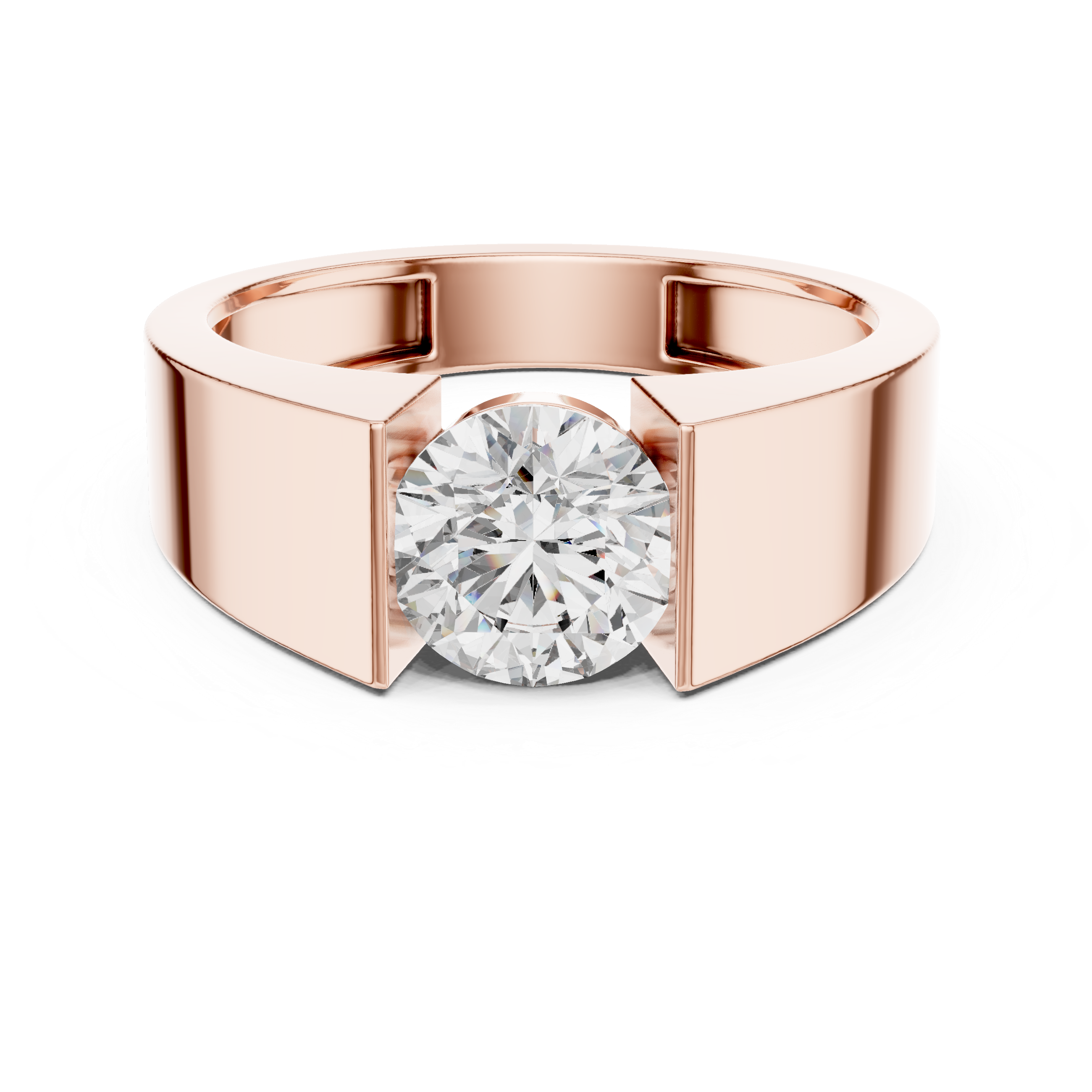 Classic gents solitaire ring