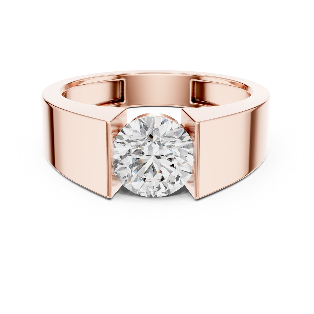 Classic gents solitaire ring