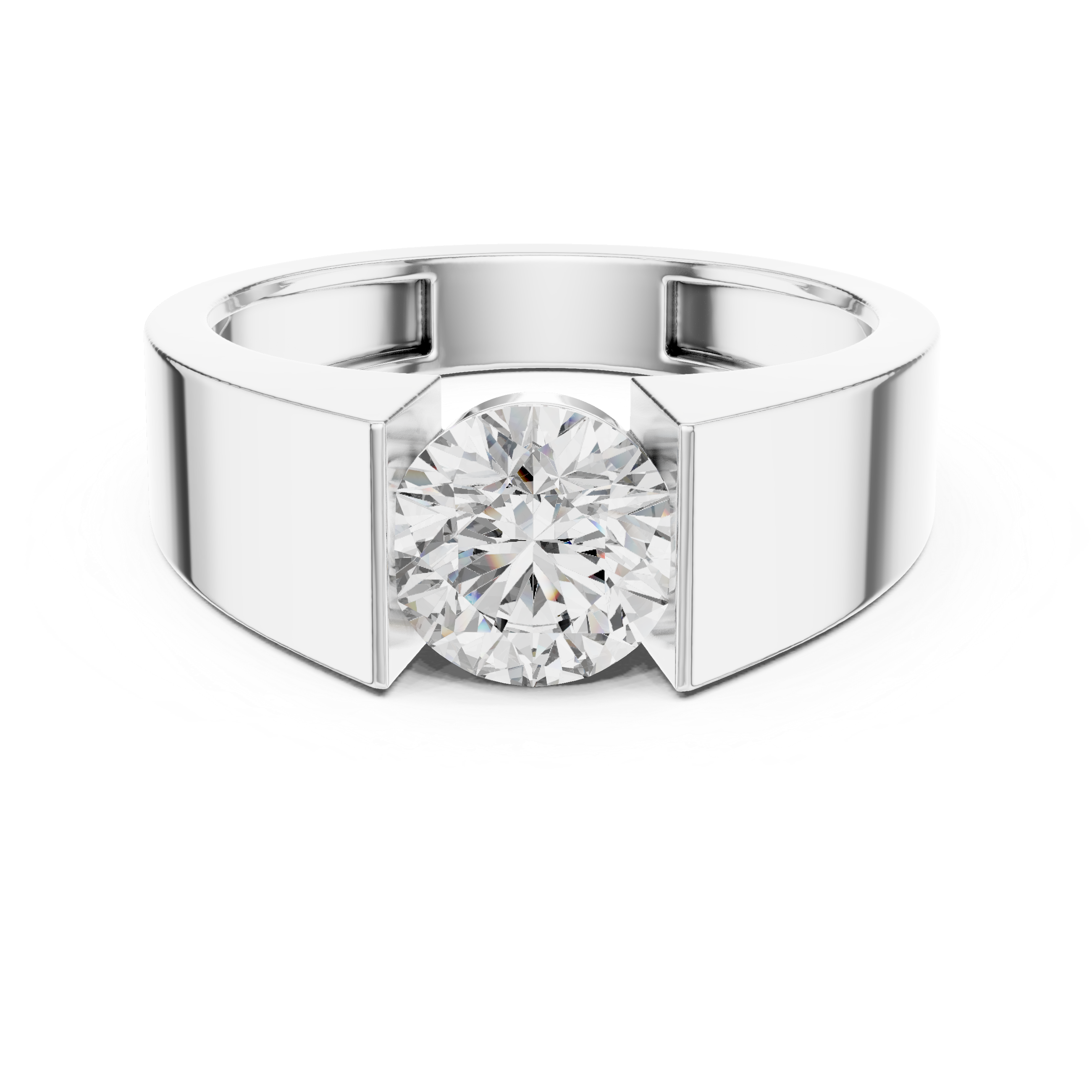 Classic gents solitaire ring