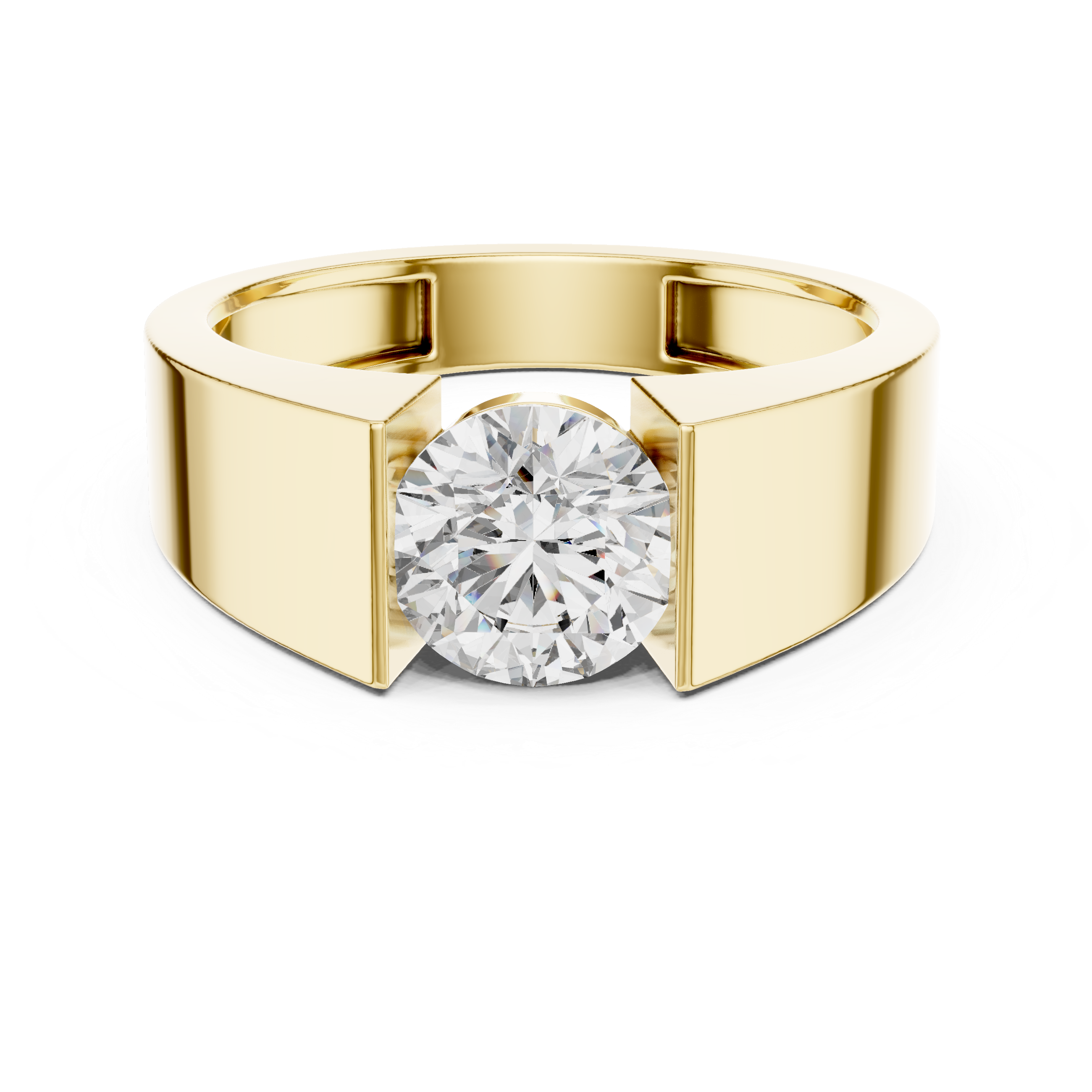 Classic gents solitaire ring
