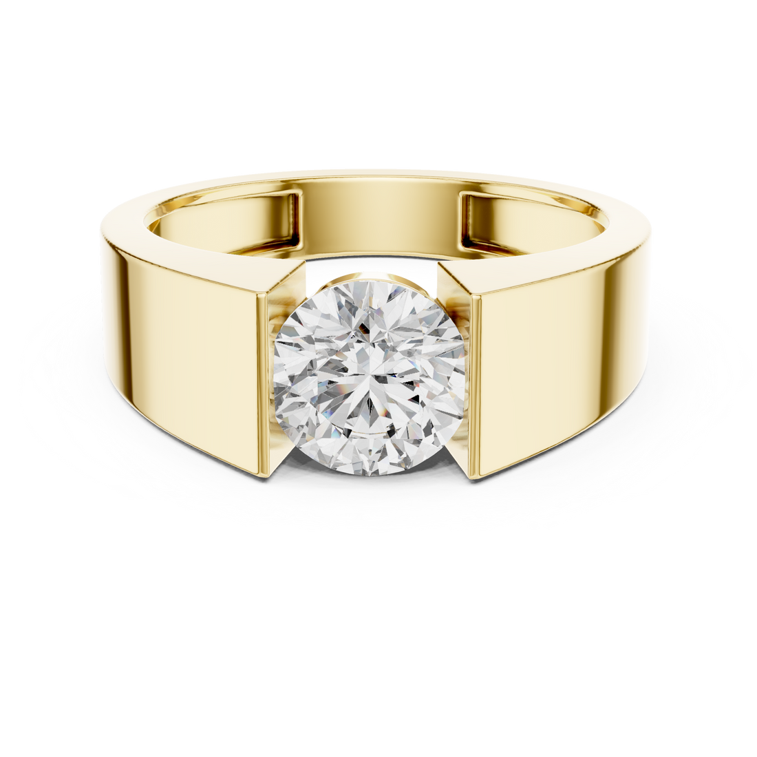 Classic gents solitaire ring