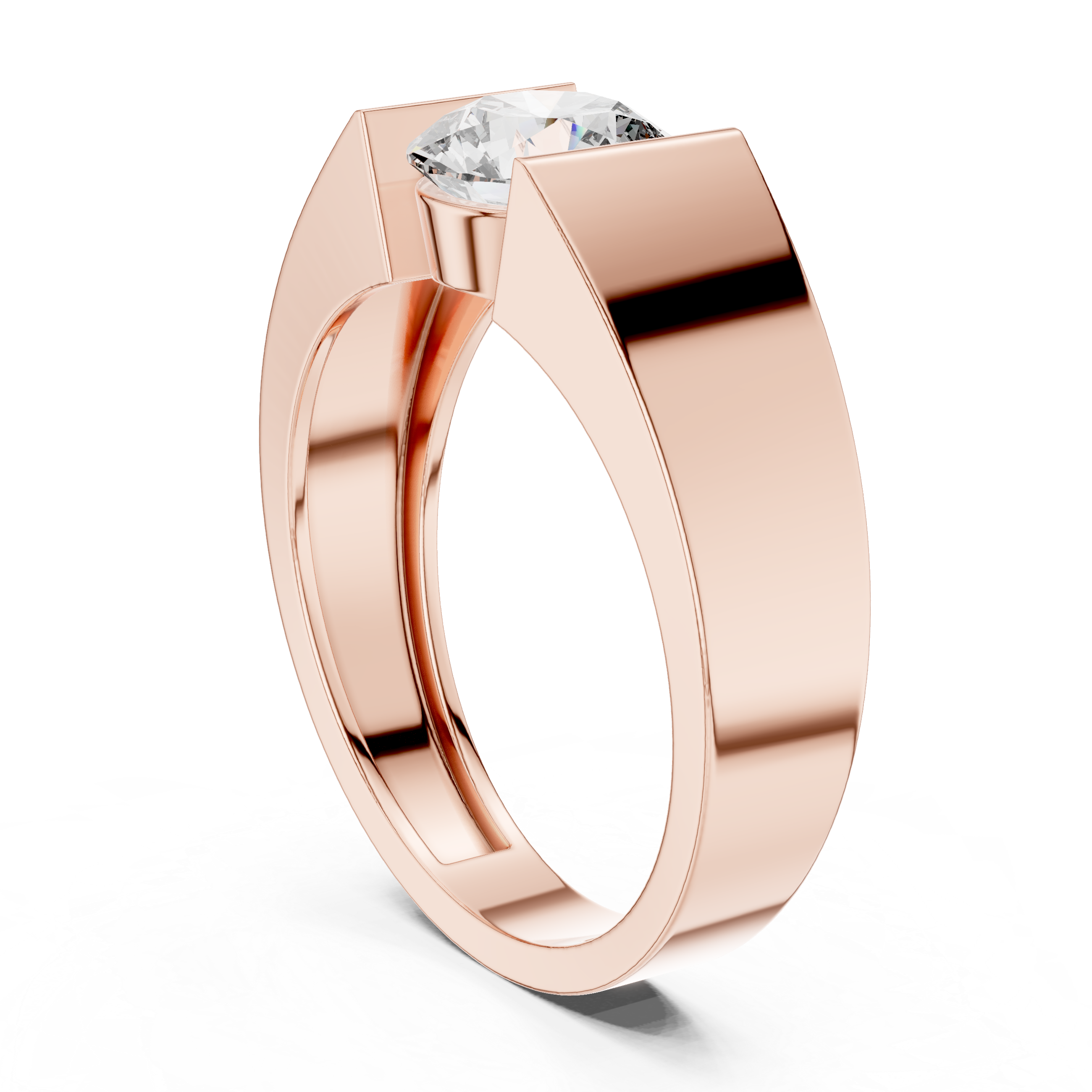 Classic gents solitaire ring