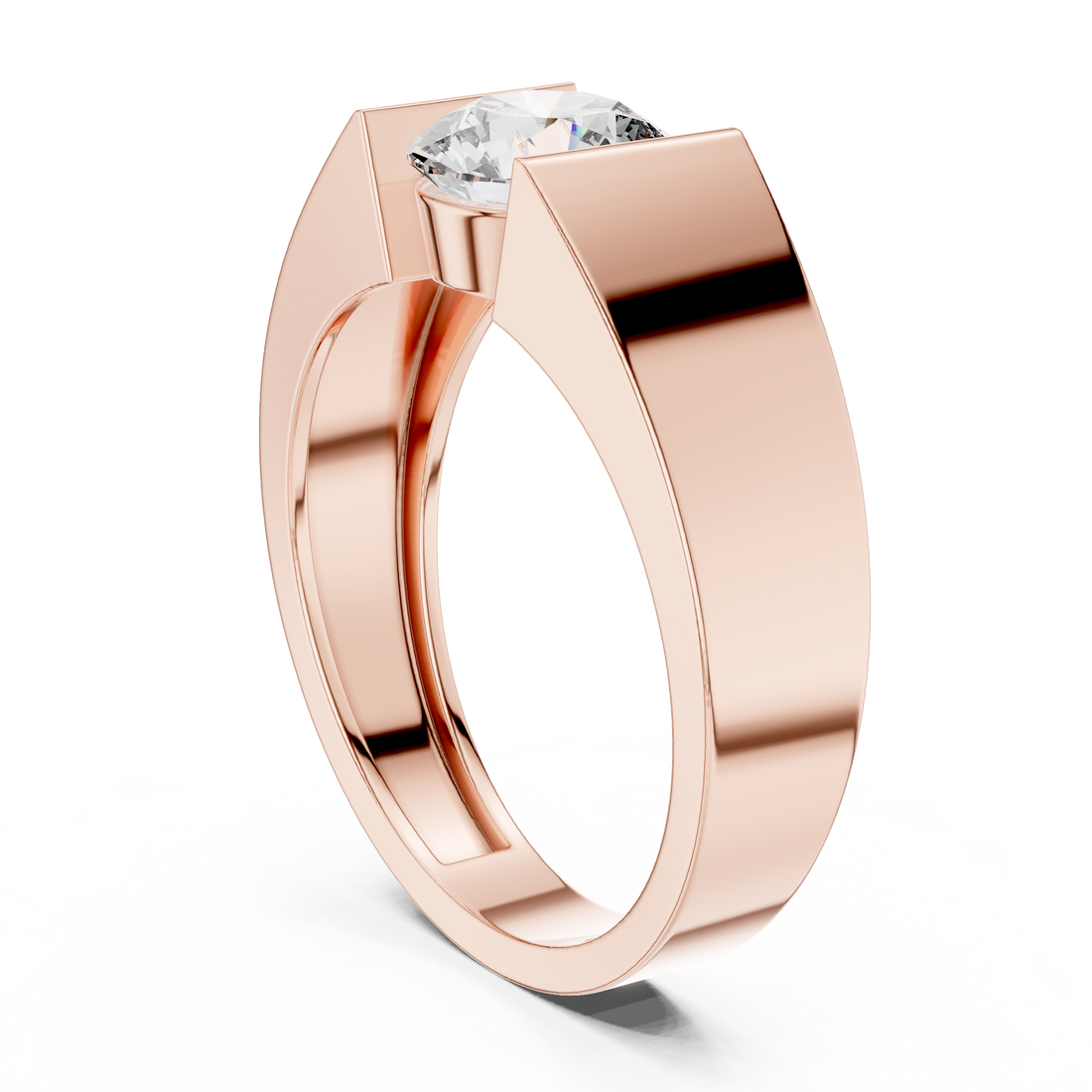 Classic gents solitaire ring