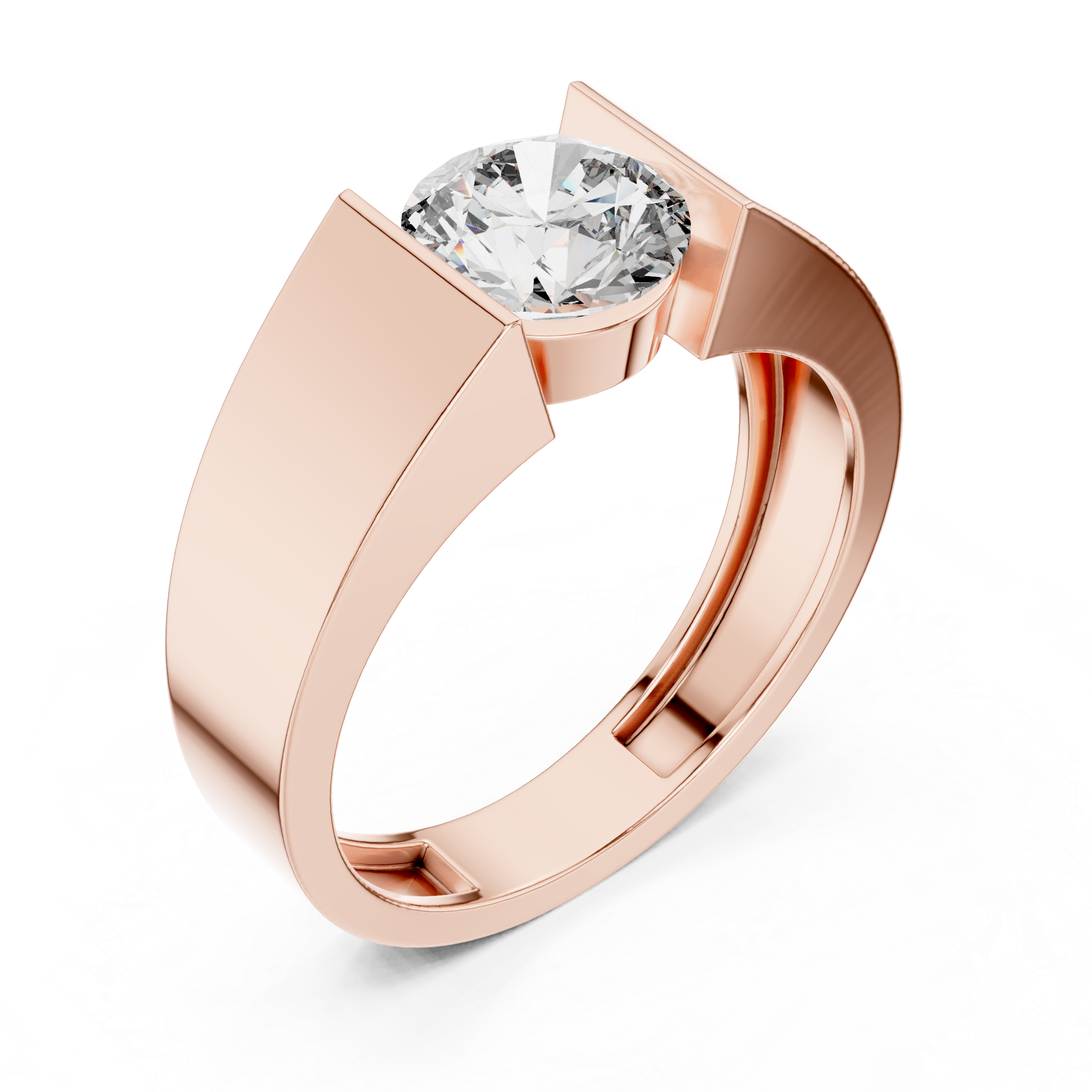 Classic gents solitaire ring
