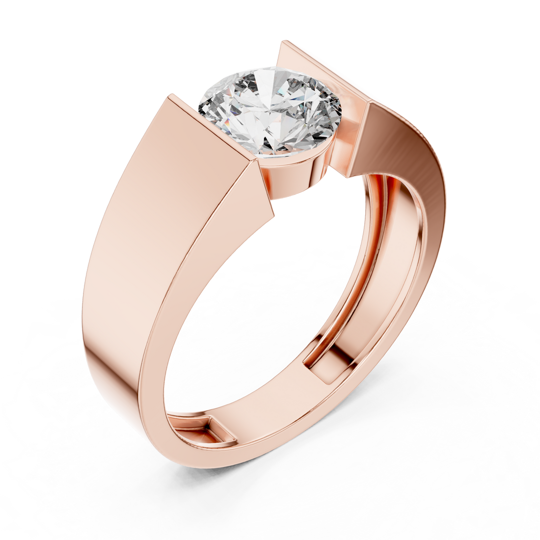 Classic gents solitaire ring