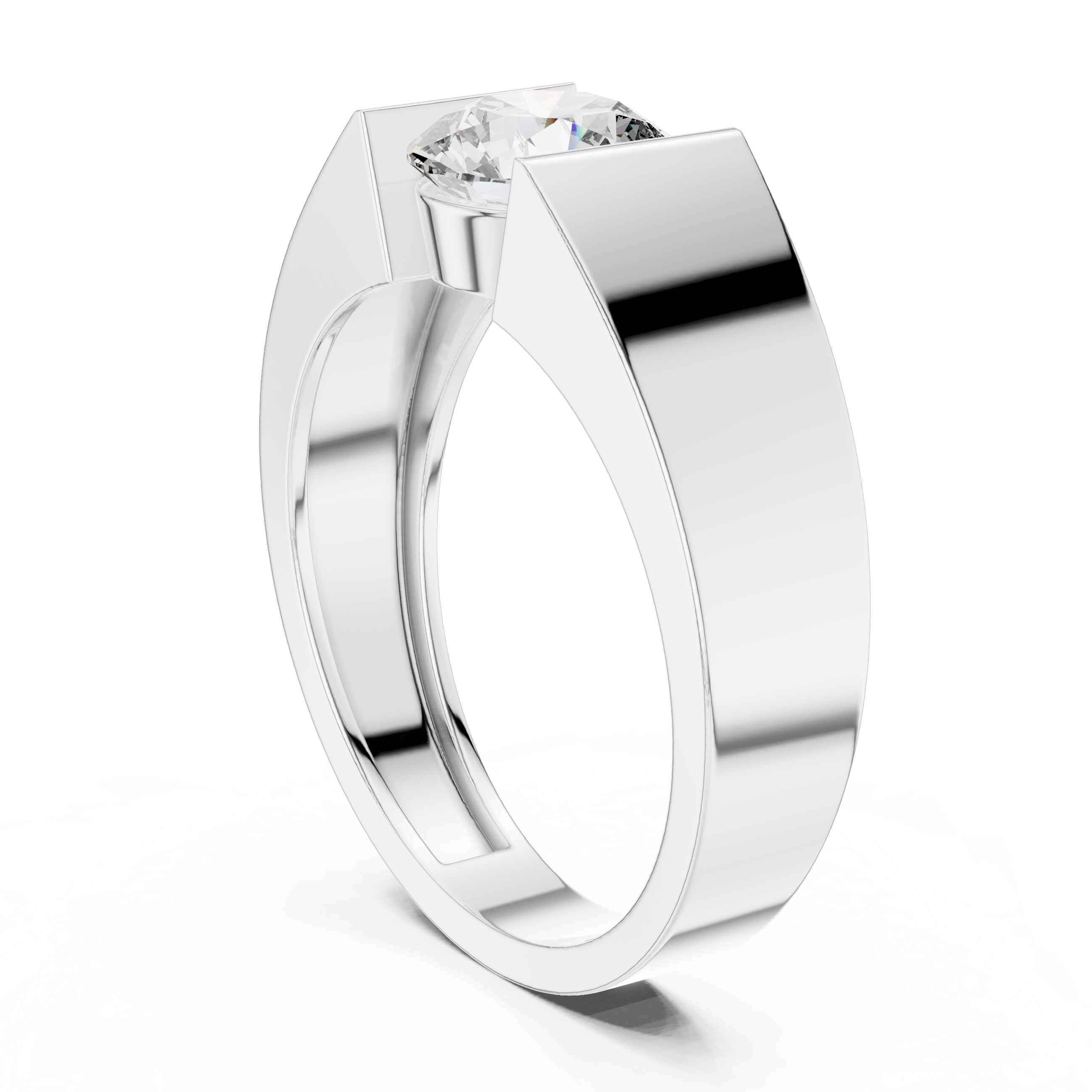 Classic gents solitaire ring