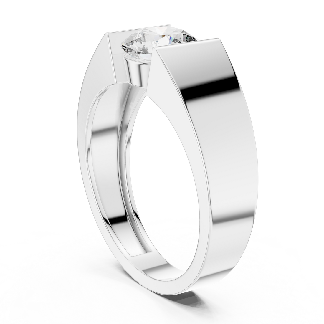 Classic gents solitaire ring