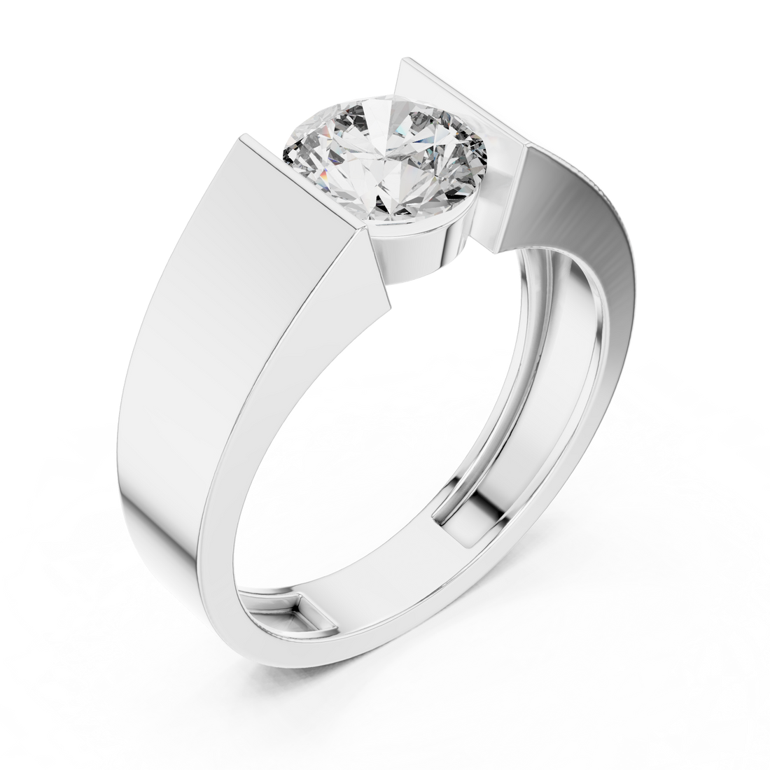 Classic gents solitaire ring