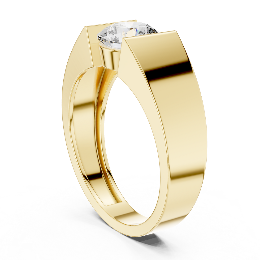 Classic gents solitaire ring