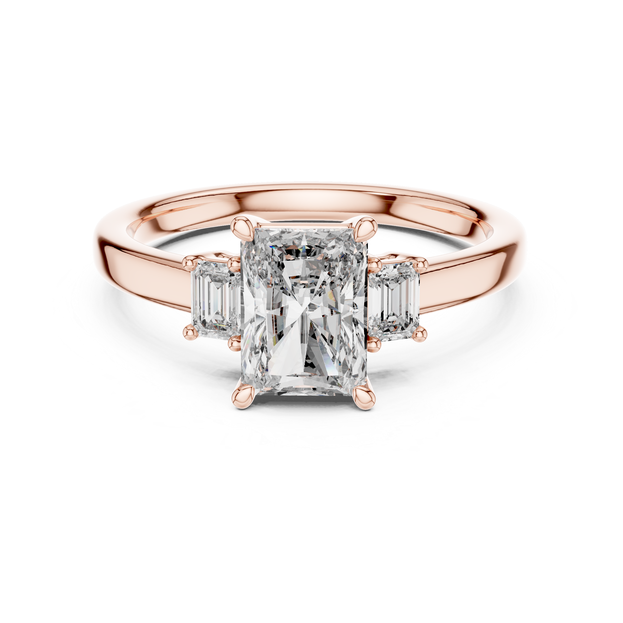 3 Stone Radiant ring
