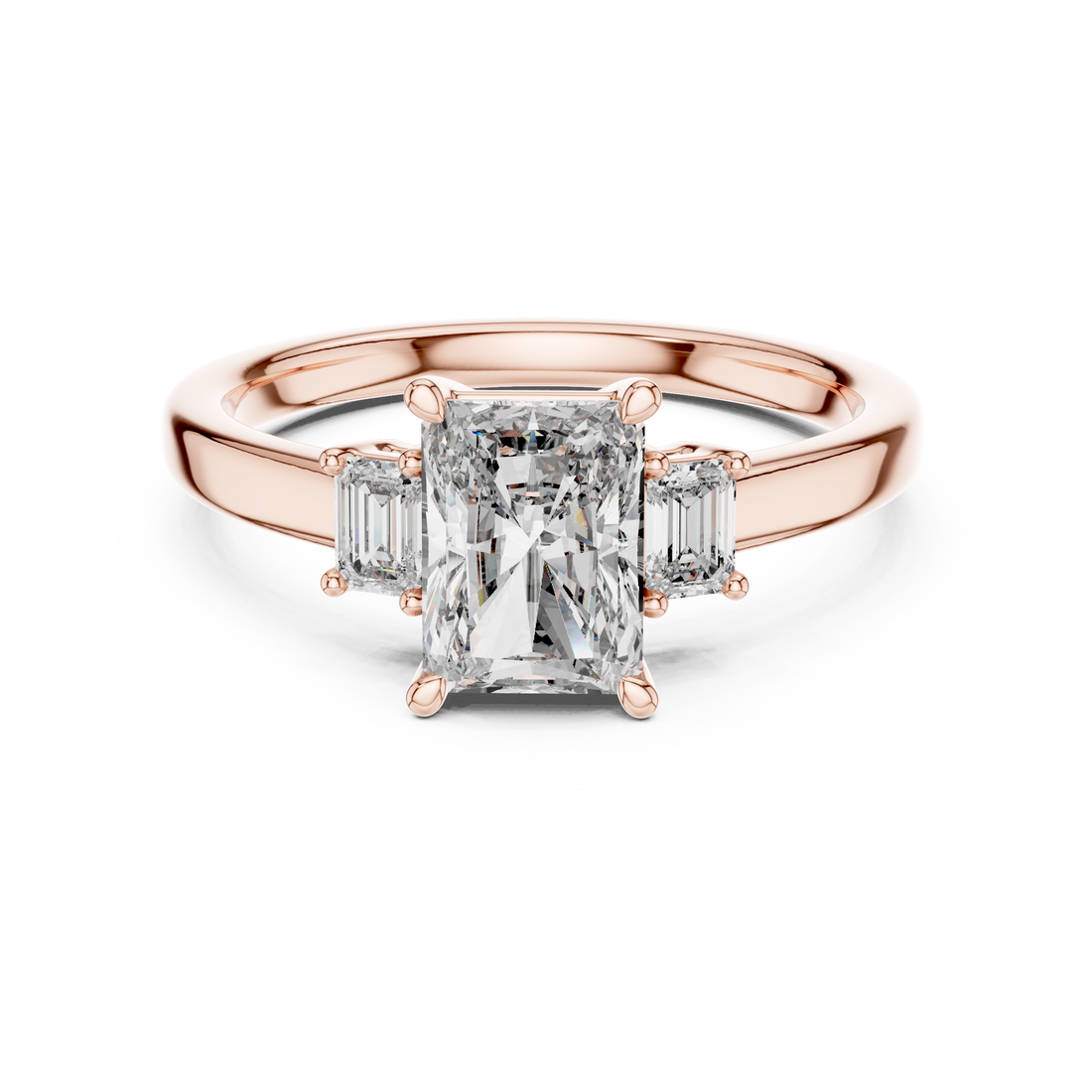 3 Stone Radiant ring