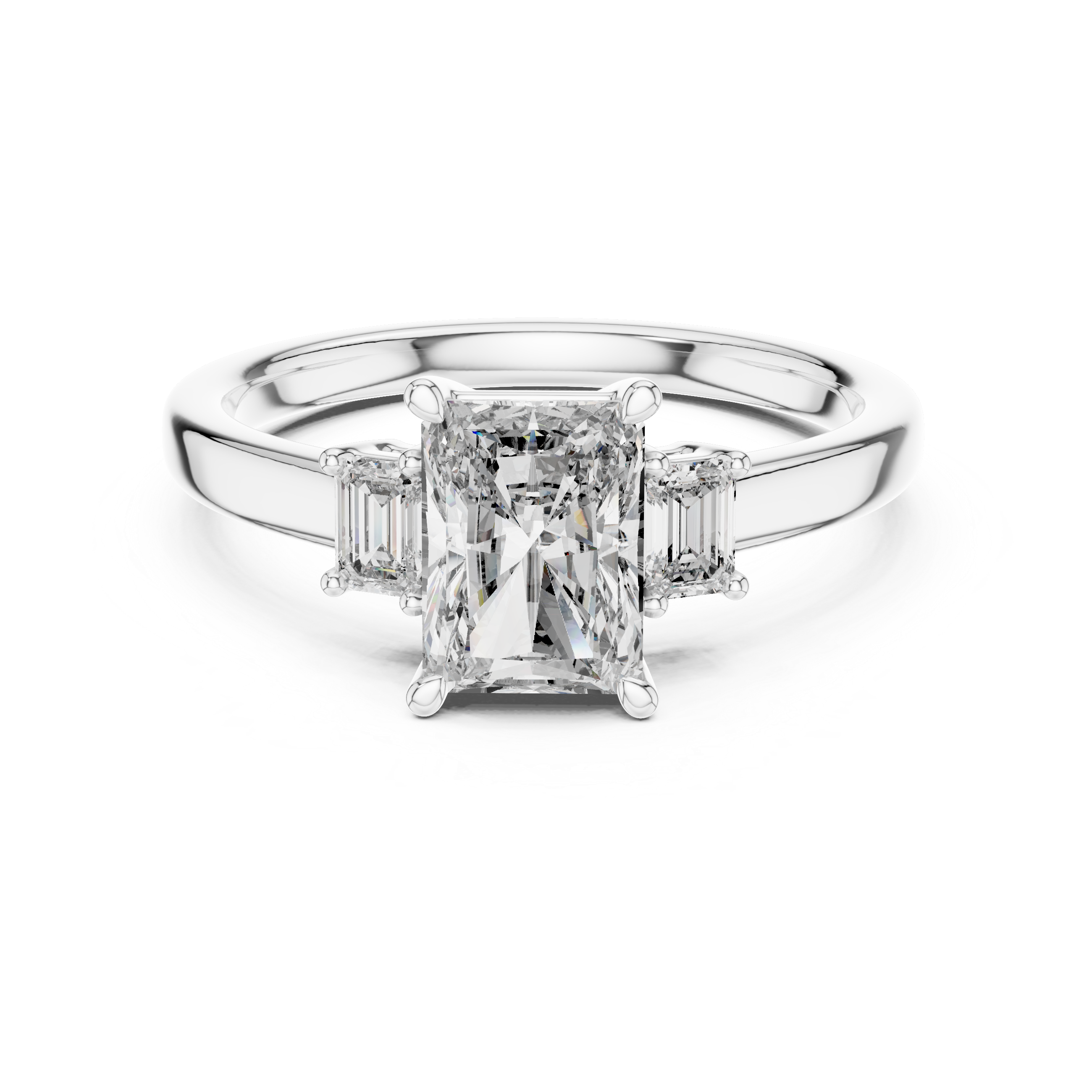 3 Stone Radiant ring