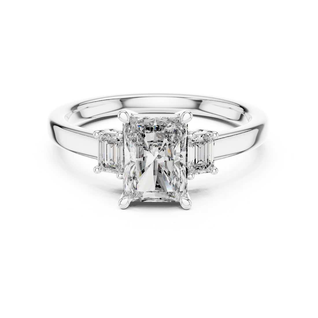 3 Stone Radiant ring