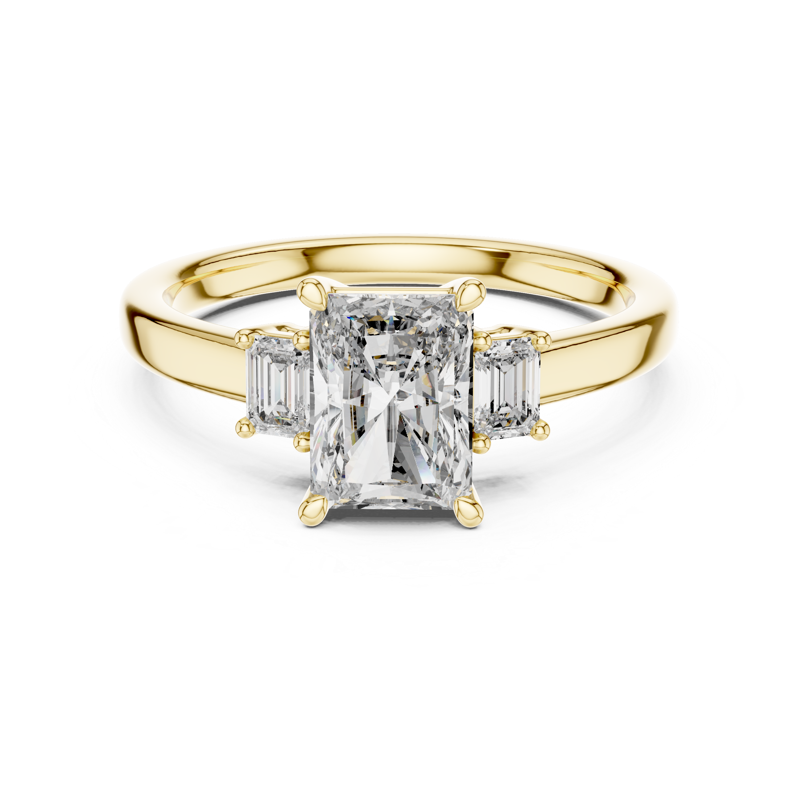 3 Stone Radiant ring