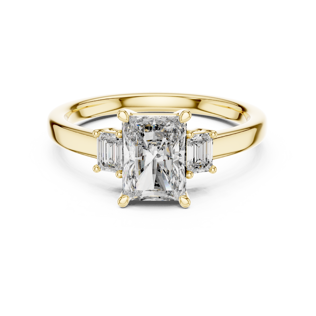 3 Stone Radiant ring