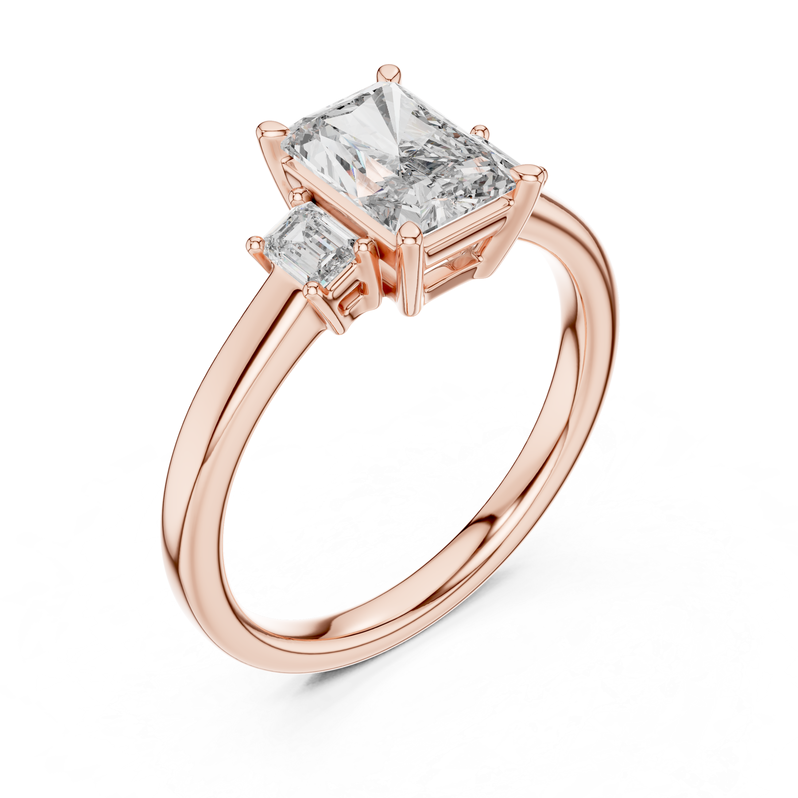 3 Stone Radiant ring