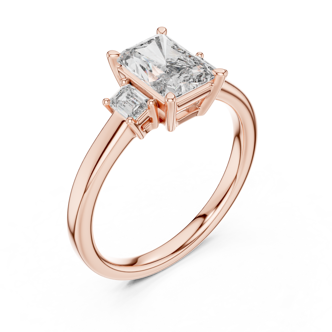 3 Stone Radiant ring