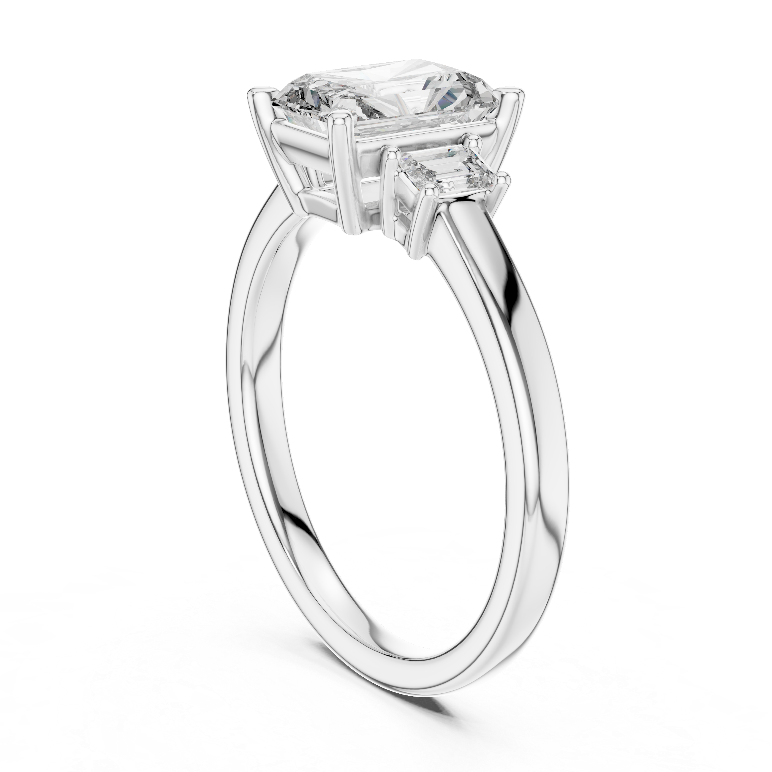 3 Stone Radiant ring