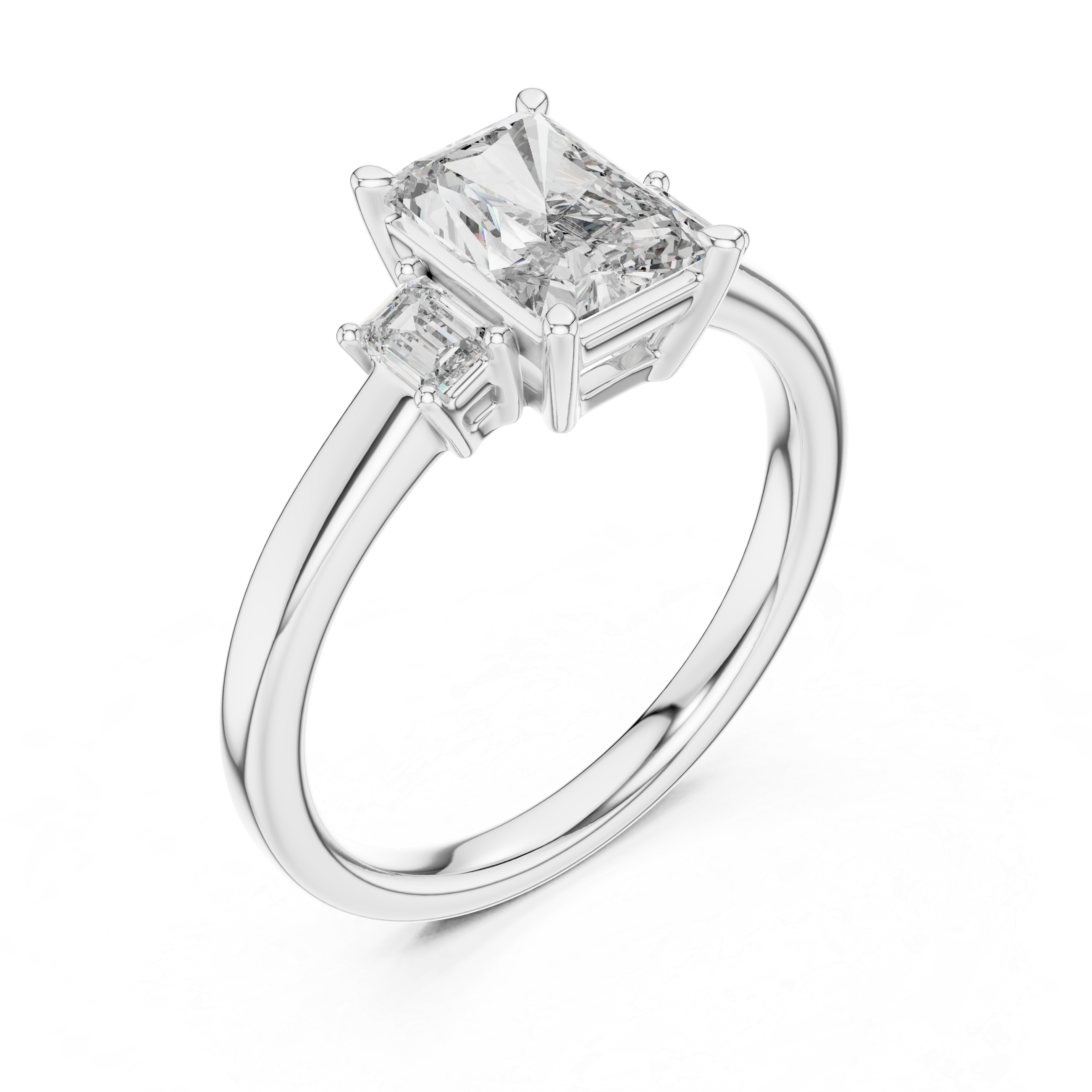3 Stone Radiant ring