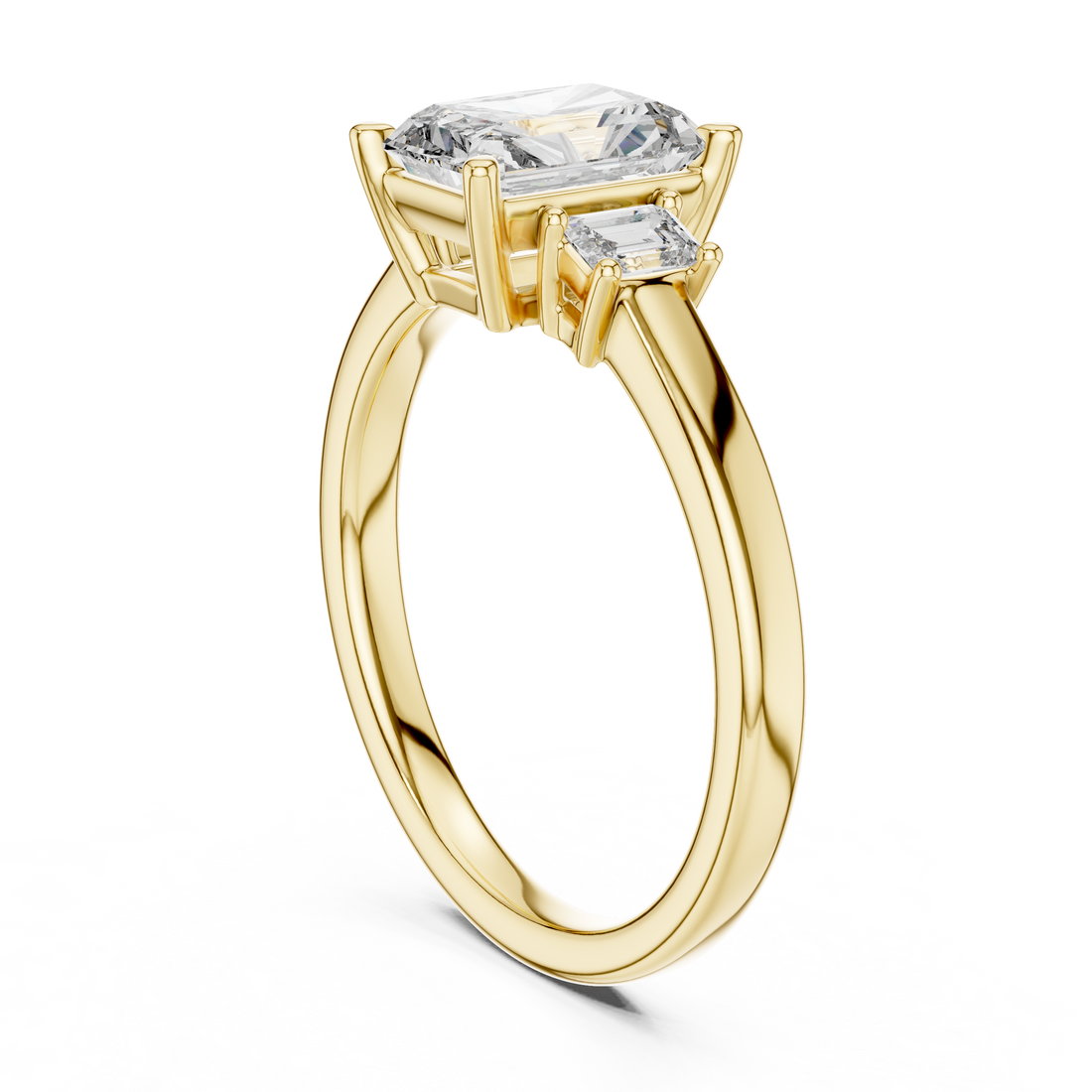 3 Stone Radiant ring