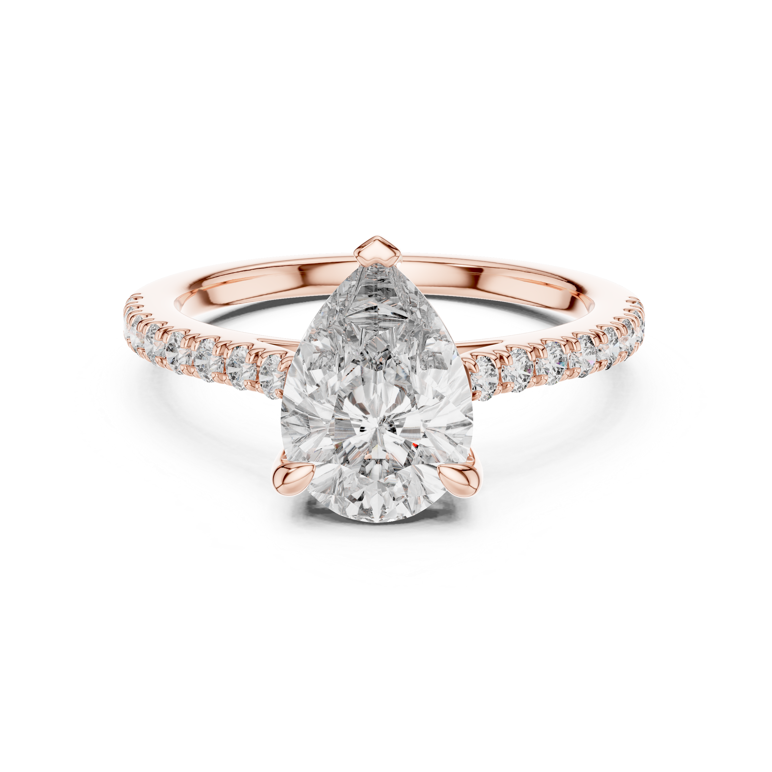 2ct Pear solitaire ring