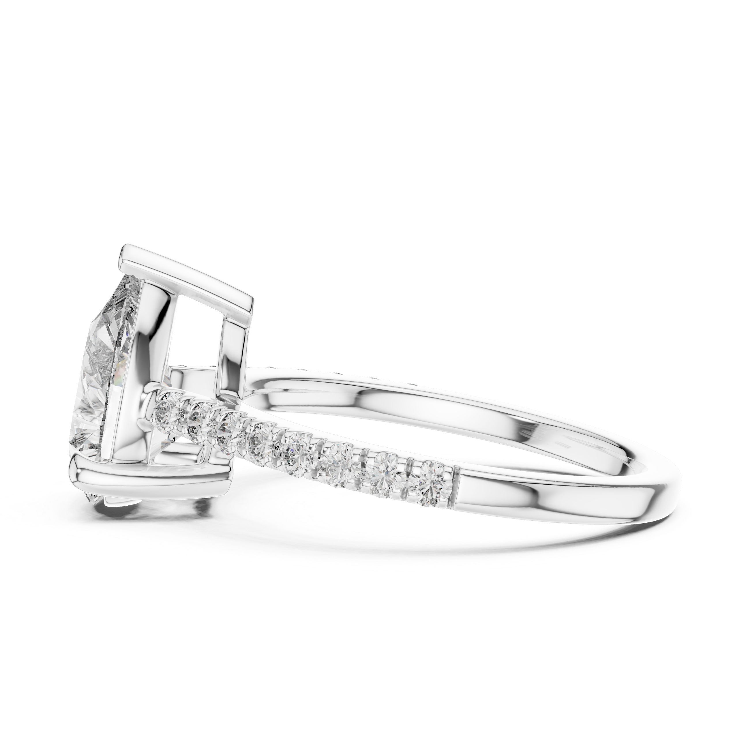 2ct Pear solitaire ring