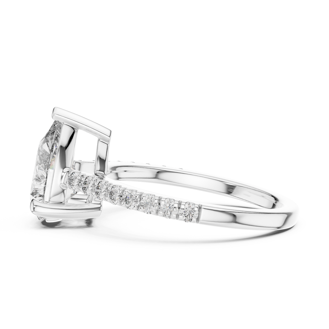 2ct Pear solitaire ring
