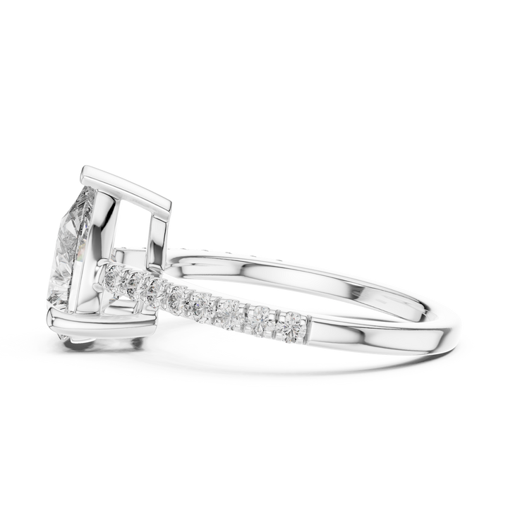 2ct Pear solitaire ring