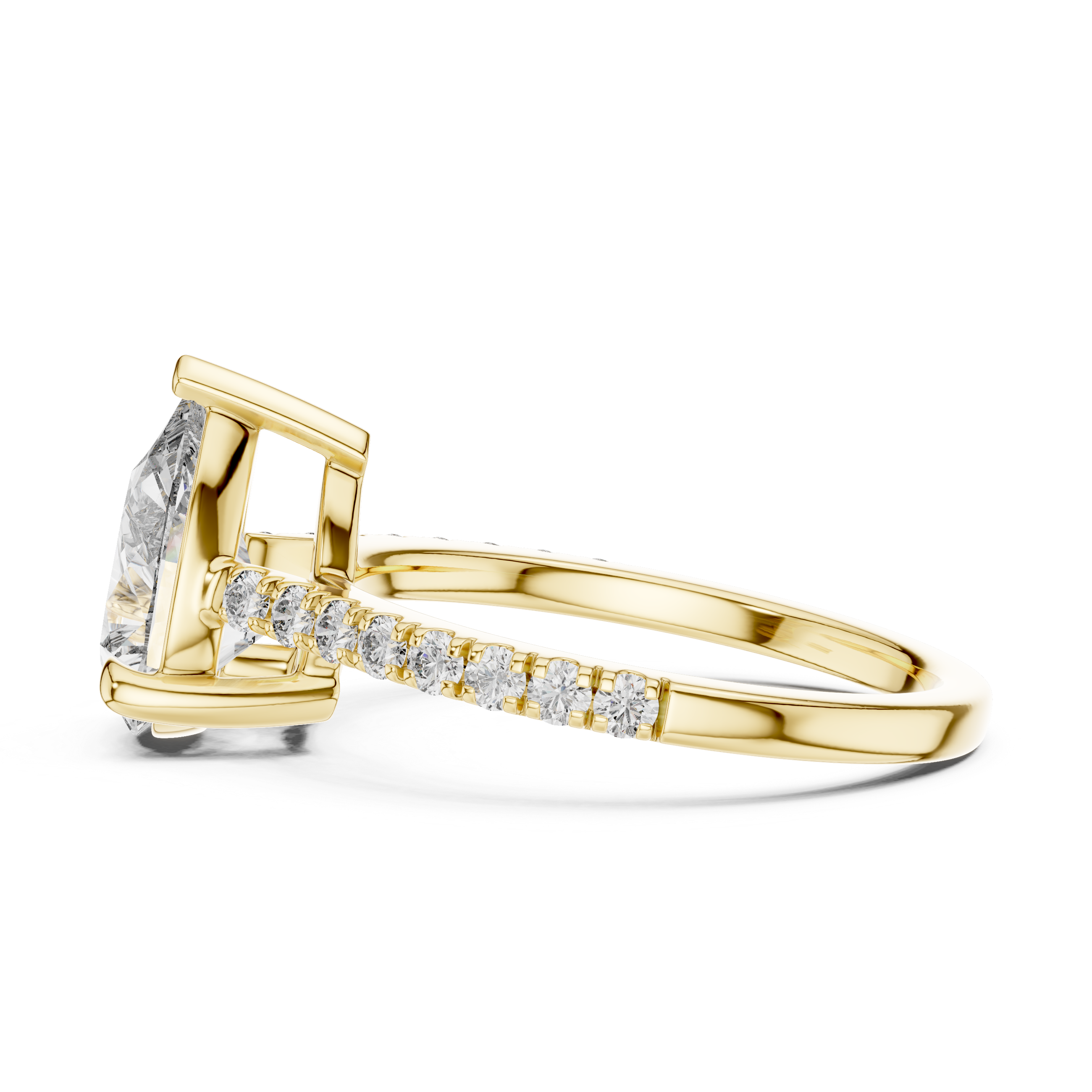 2ct Pear solitaire ring