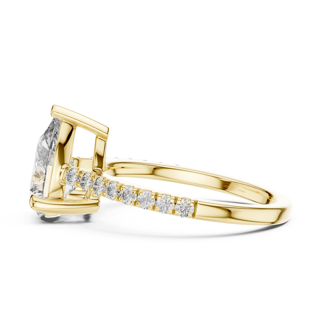 2ct Pear solitaire ring