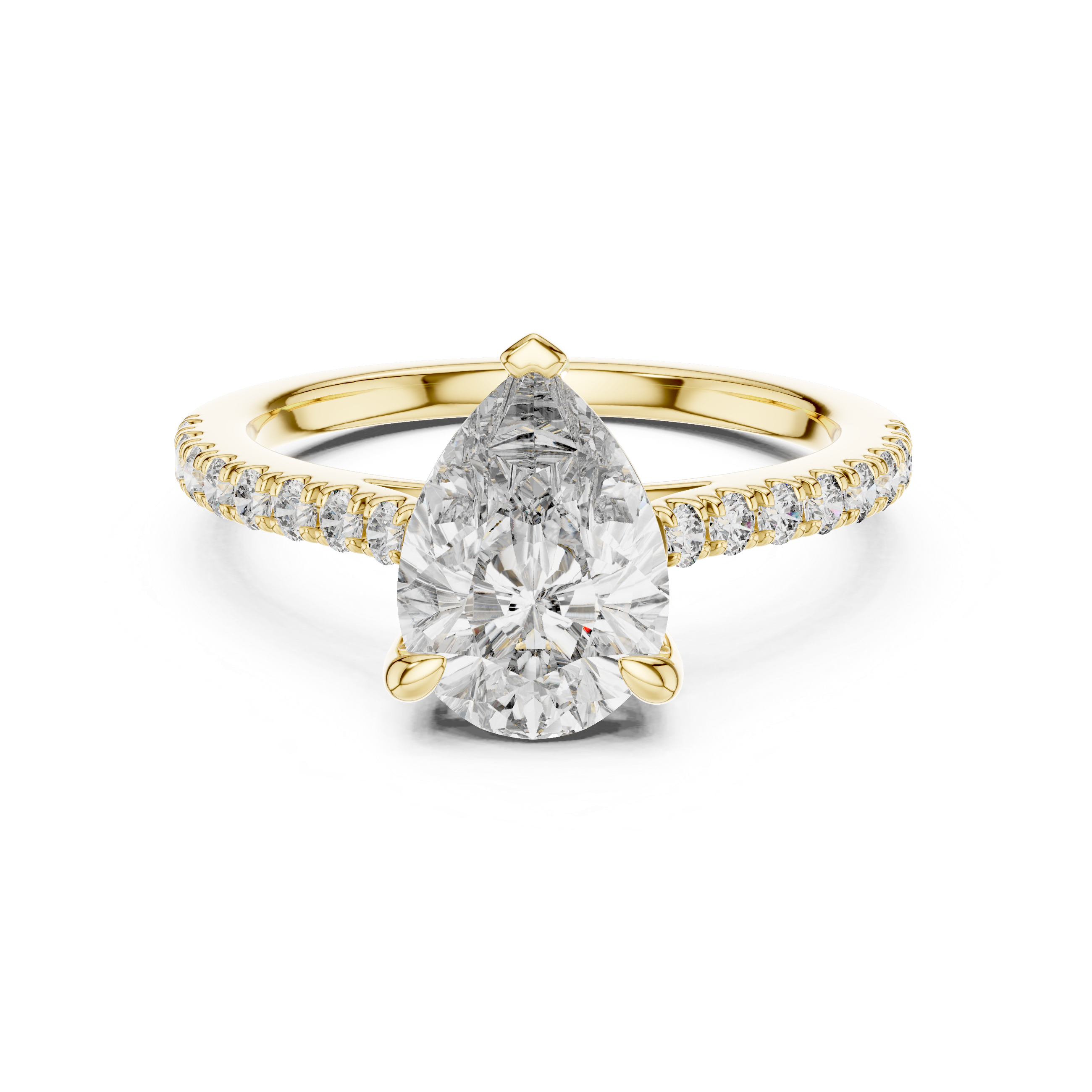 2ct Pear solitaire ring