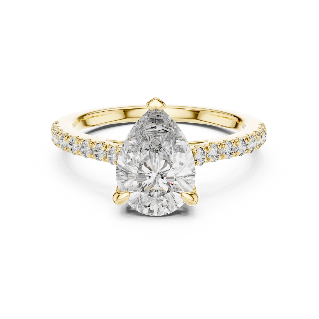 2ct Pear solitaire ring