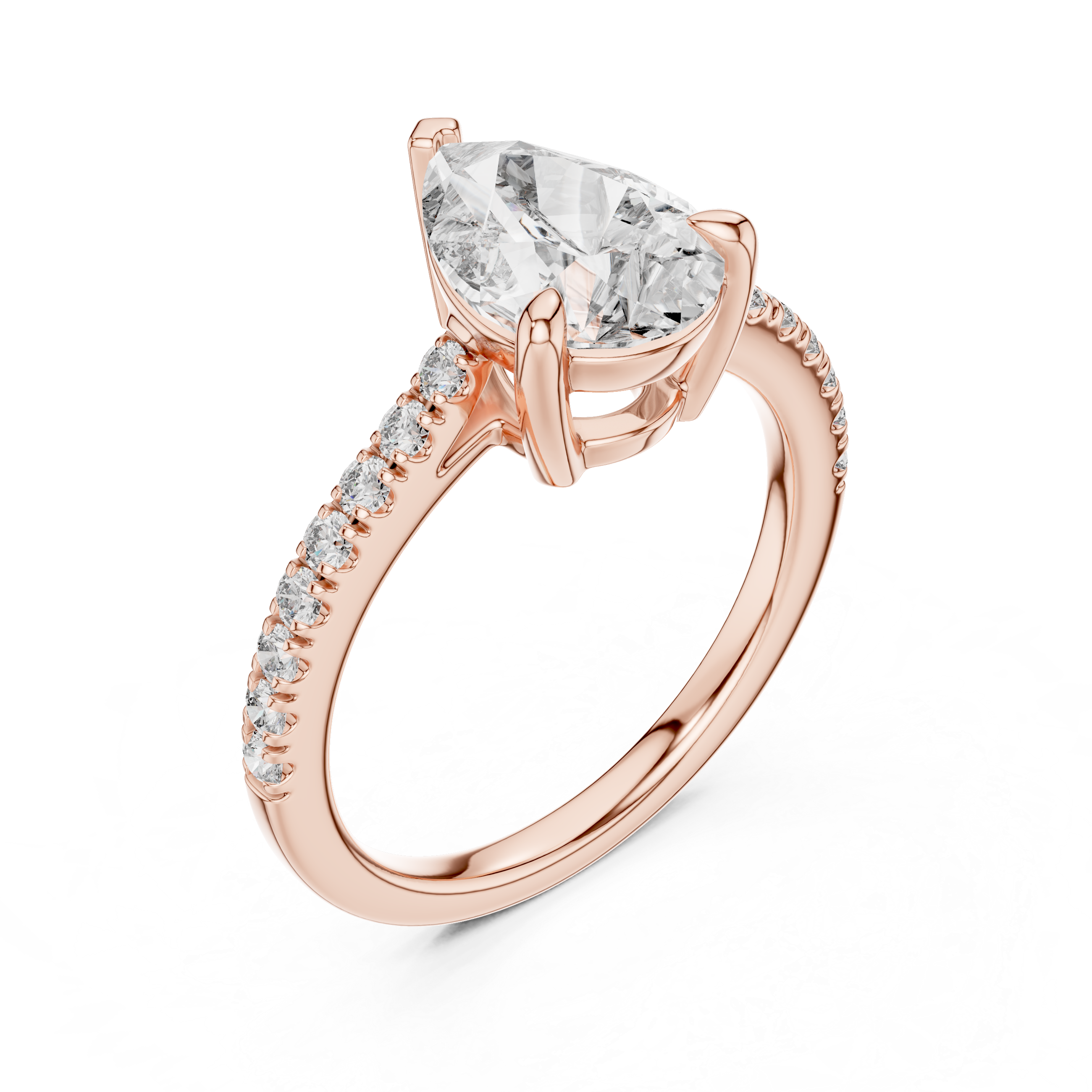 2ct Pear solitaire ring