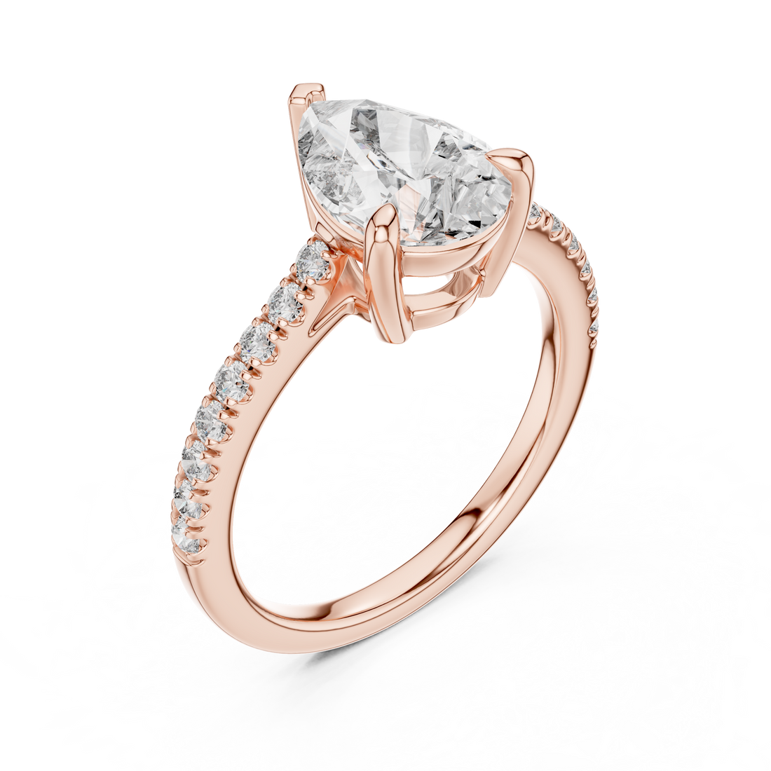 2ct Pear solitaire ring