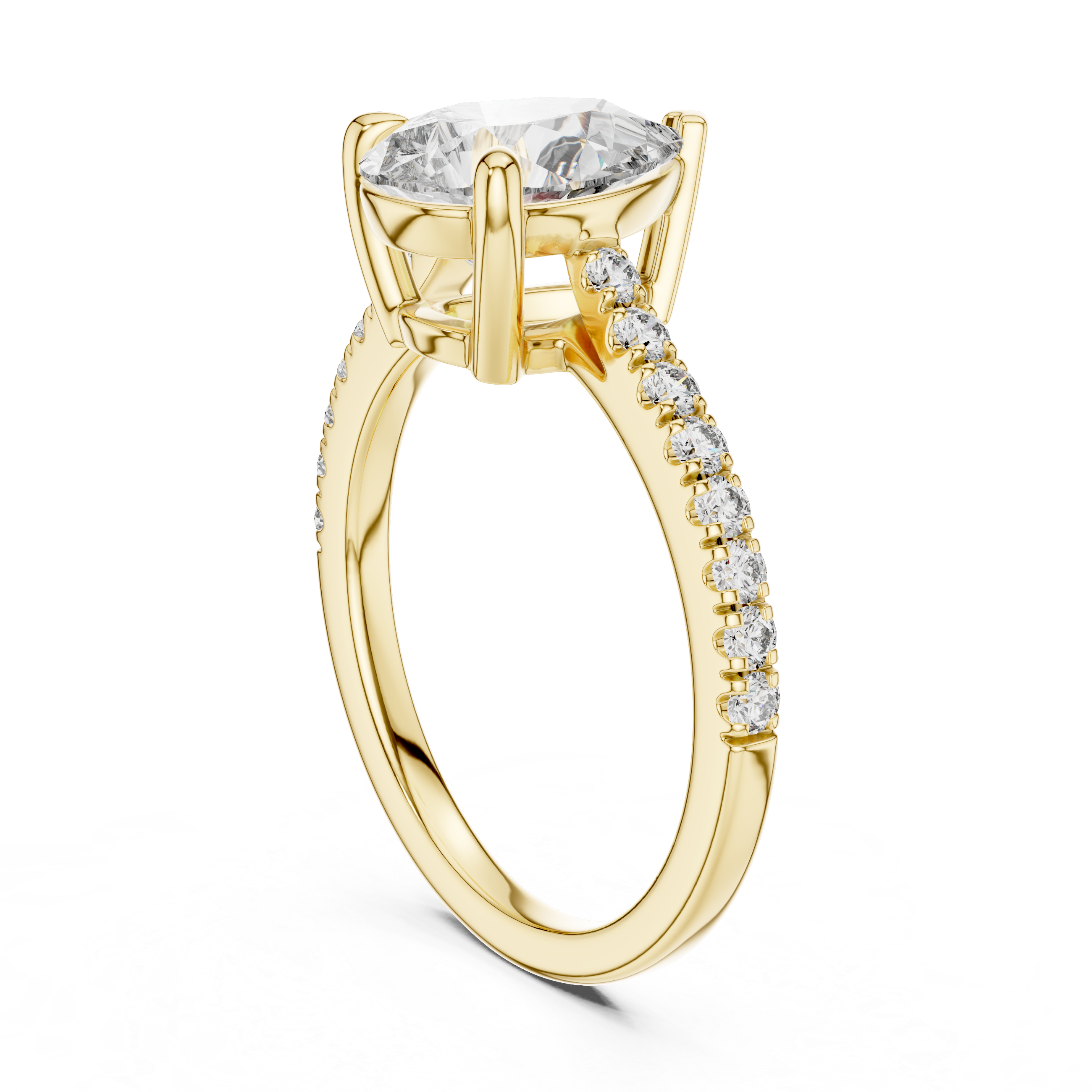 2ct Pear solitaire ring