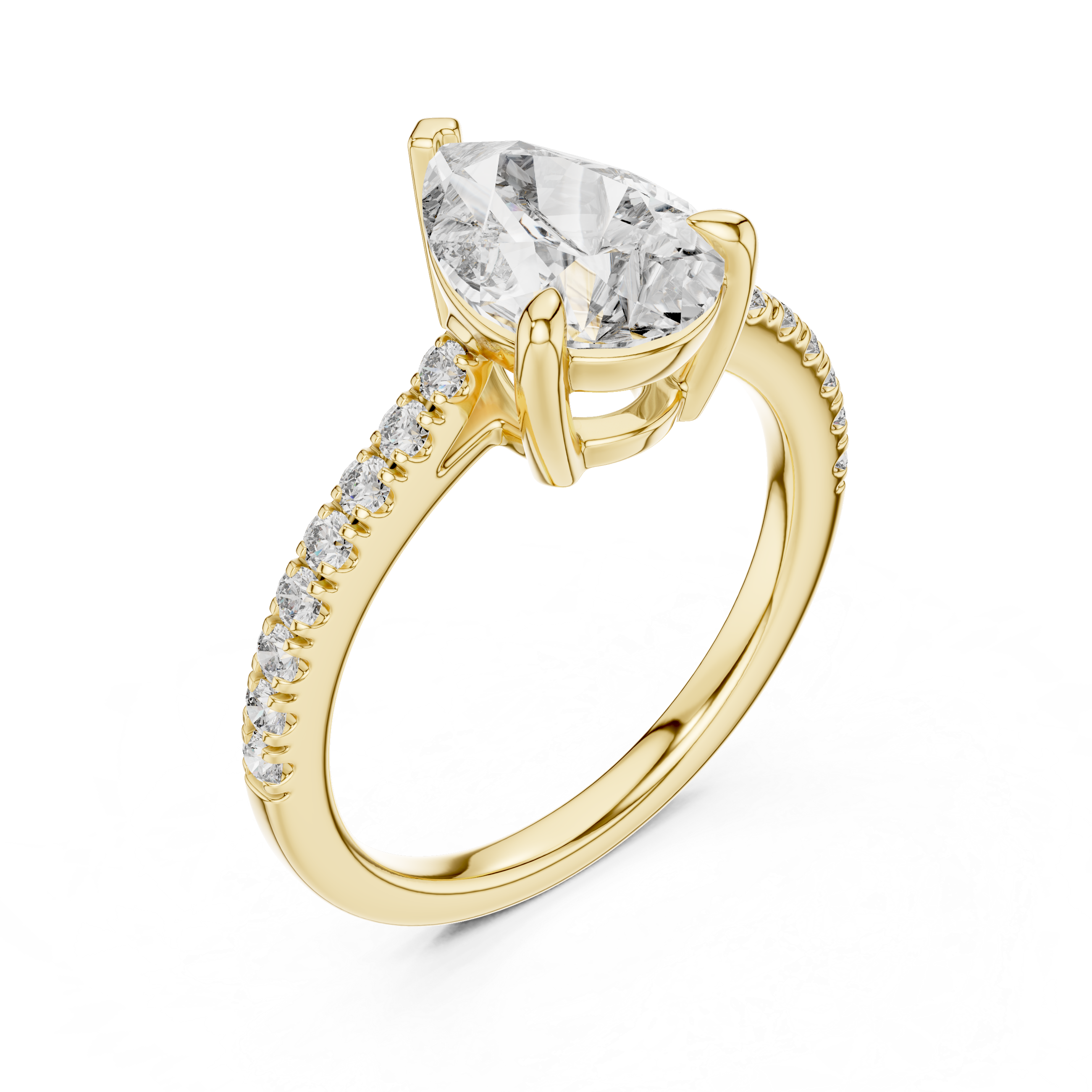 2ct Pear solitaire ring