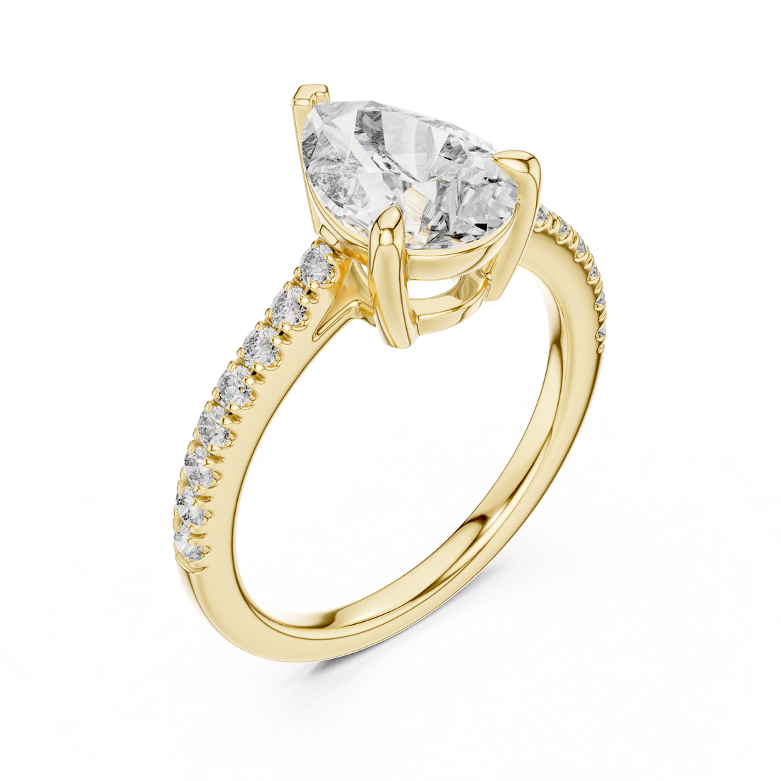 2ct Pear solitaire ring