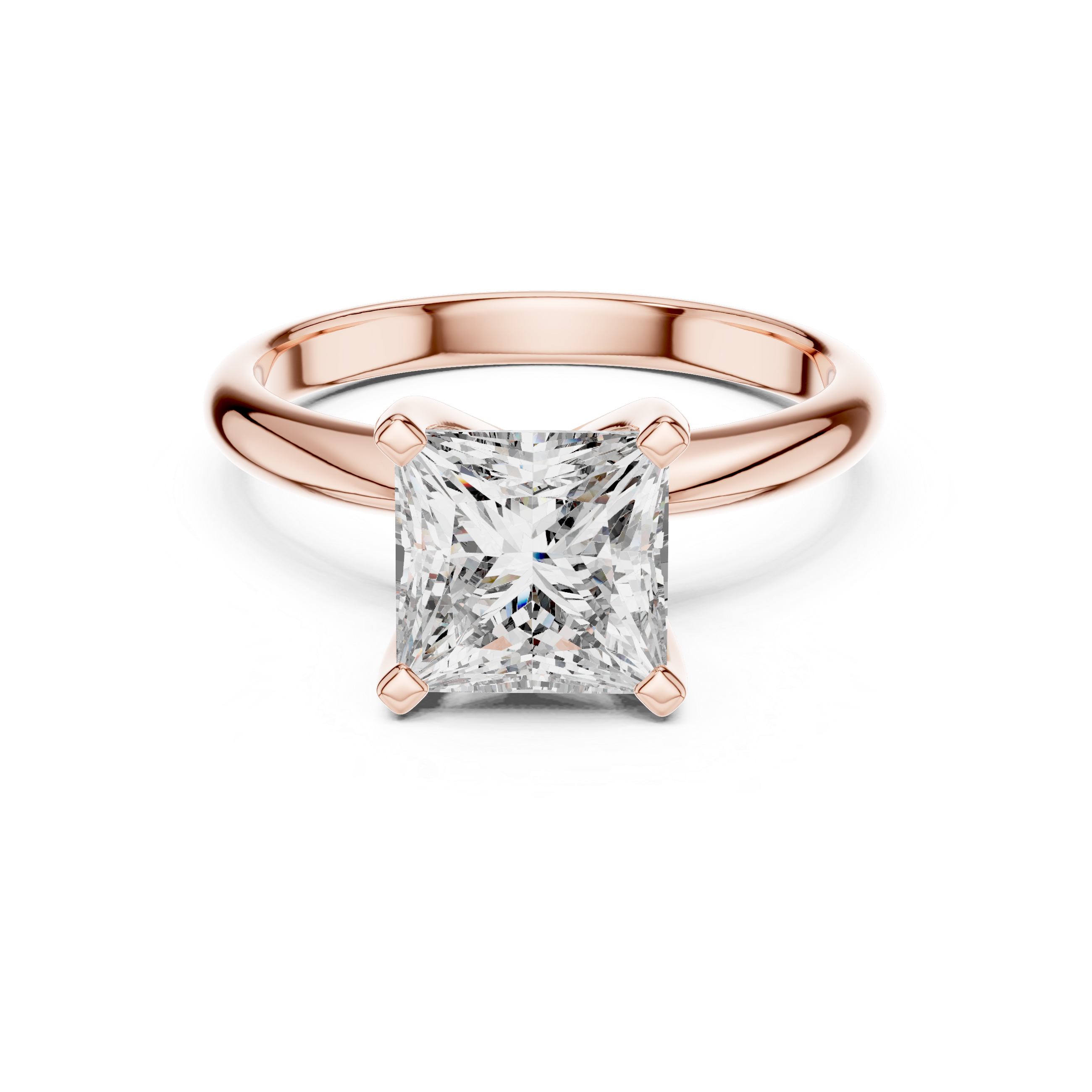 2 ct Princess soliotaire ring