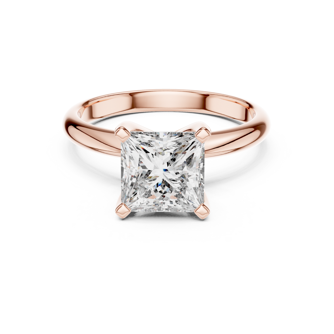 2 ct Princess soliotaire ring