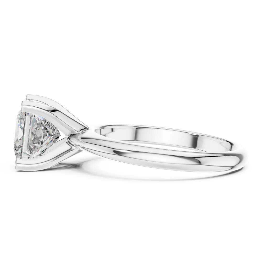 2 ct Princess soliotaire ring