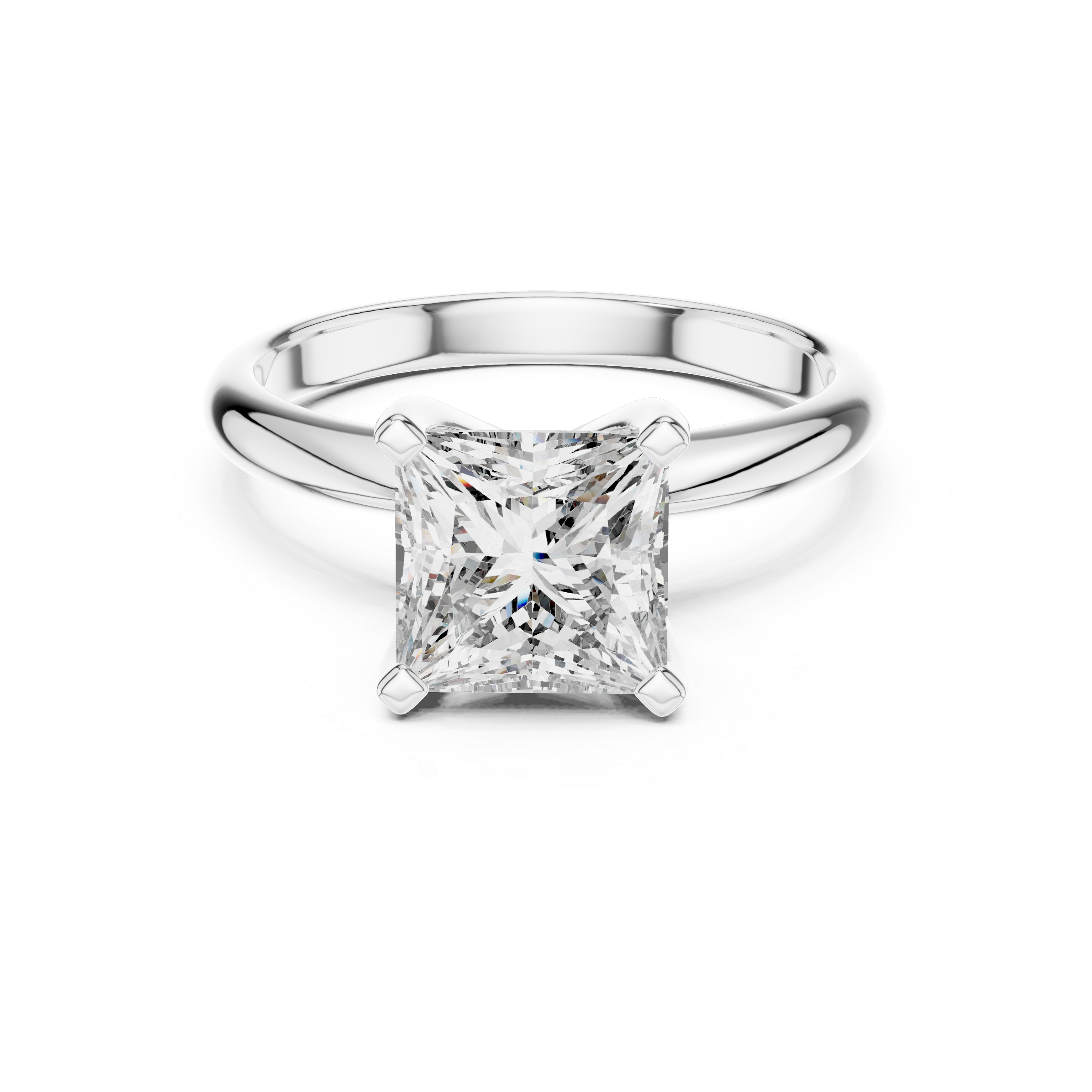 2 ct Princess soliotaire ring