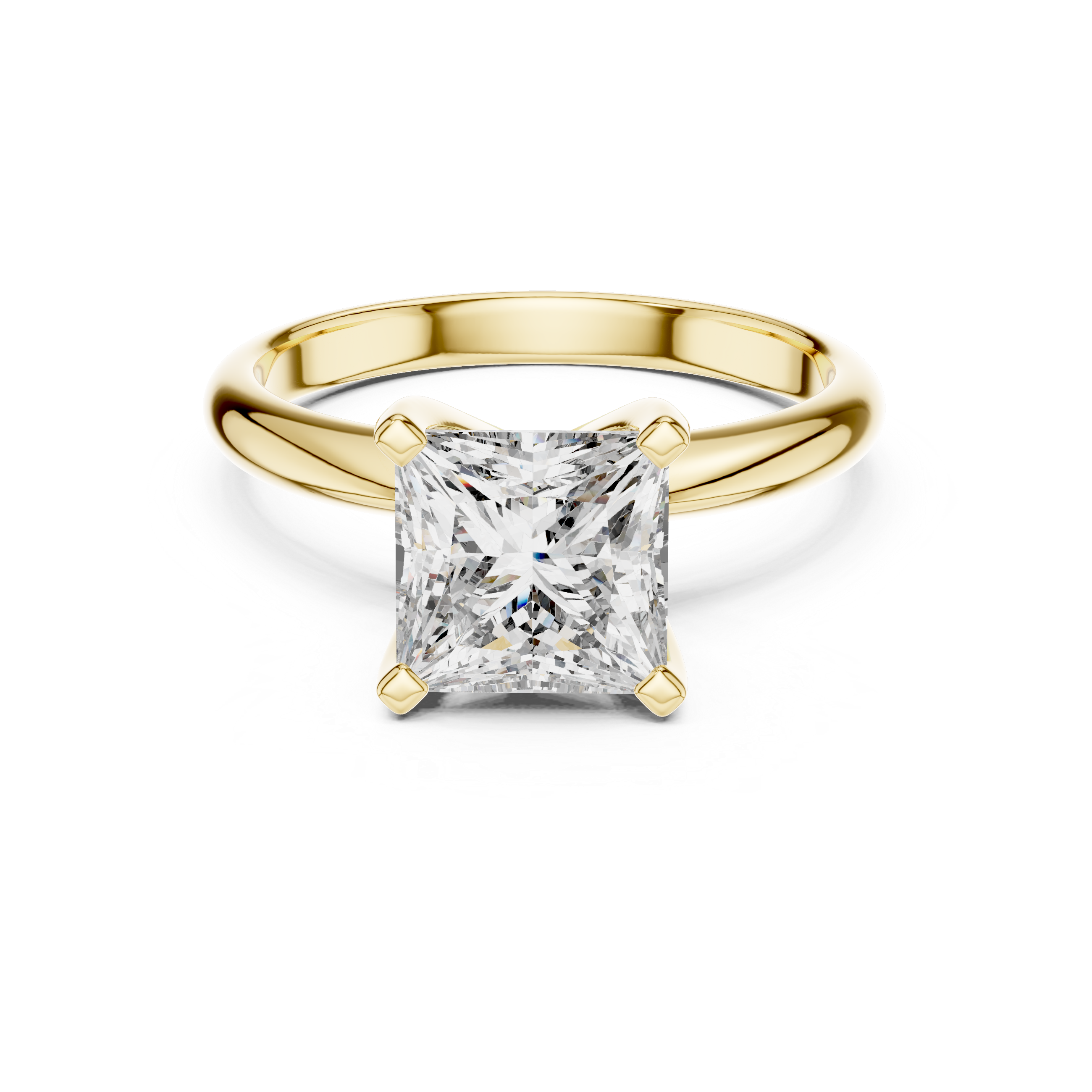 2 ct Princess soliotaire ring