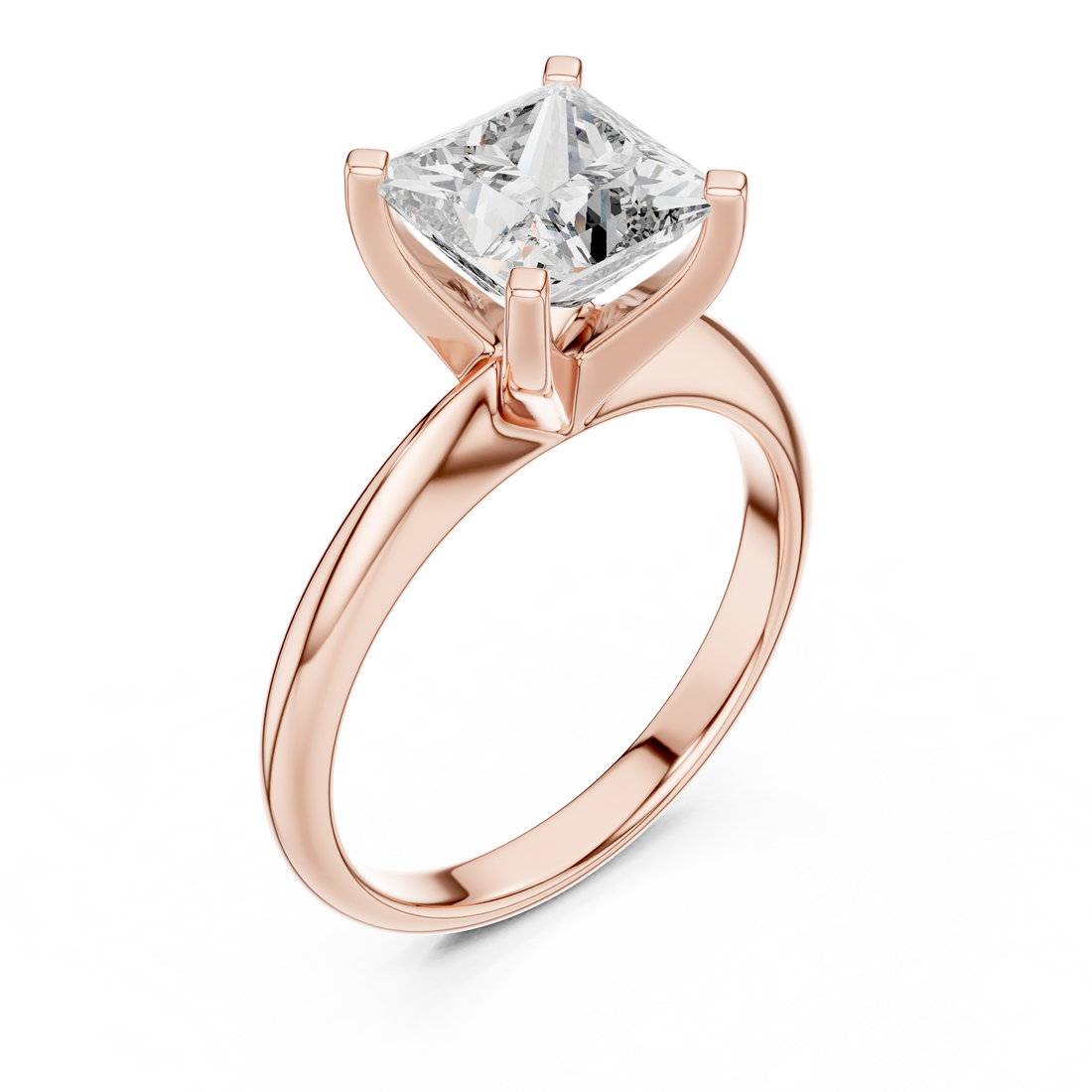 2 ct Princess soliotaire ring