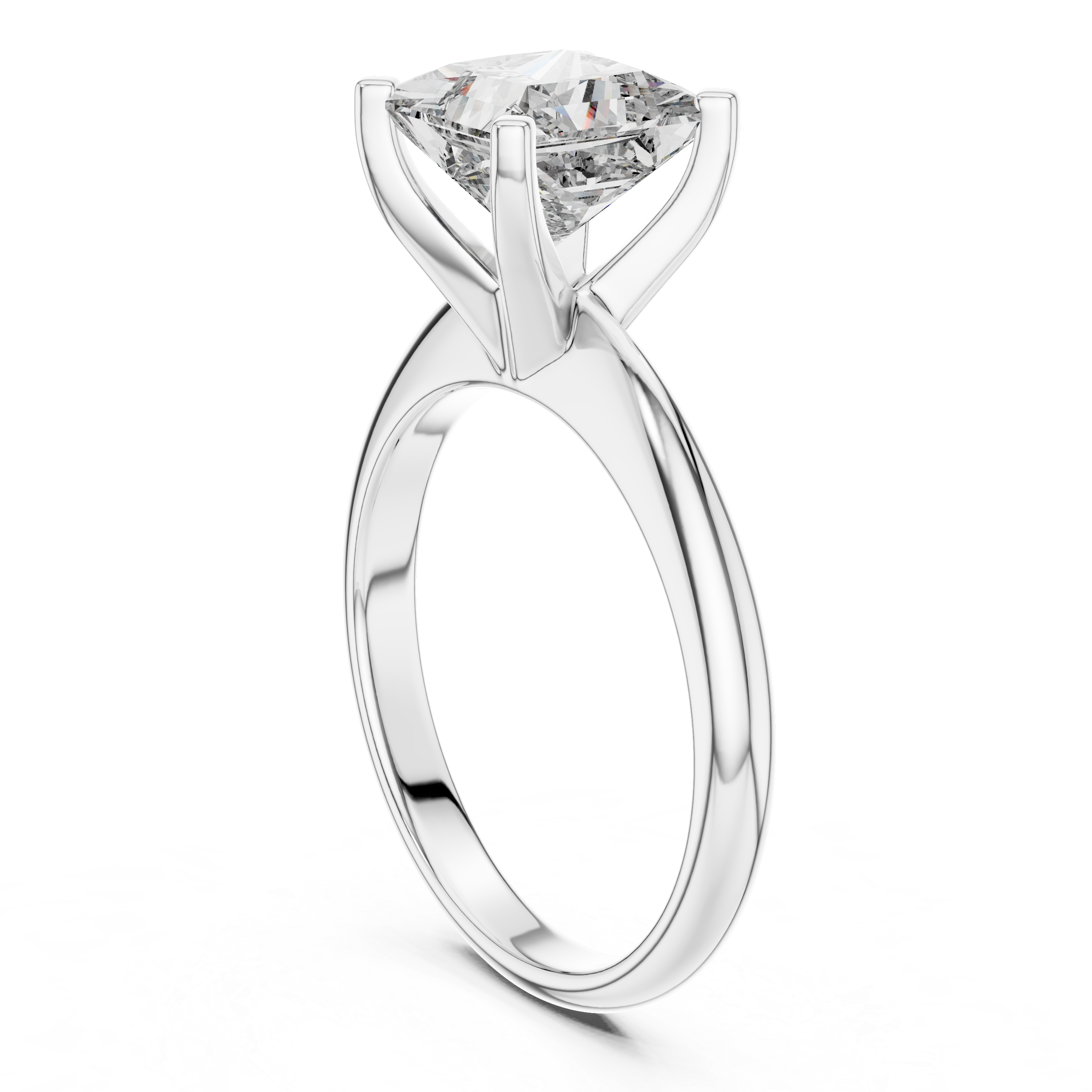 2 ct Princess soliotaire ring