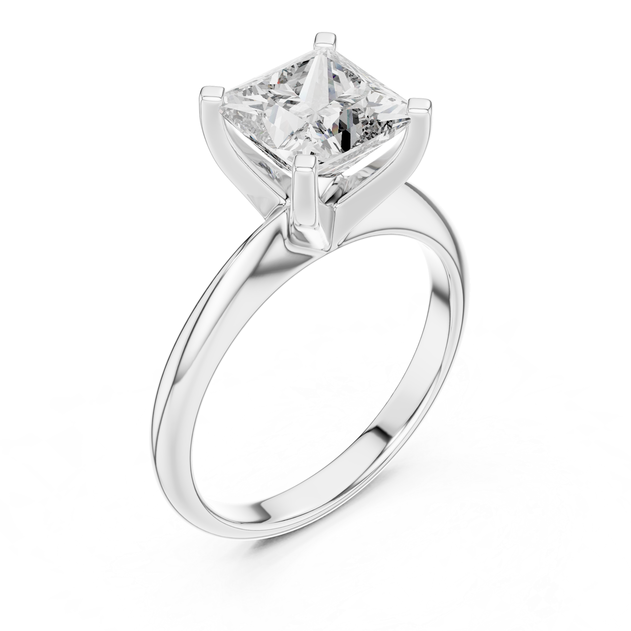2 ct Princess soliotaire ring