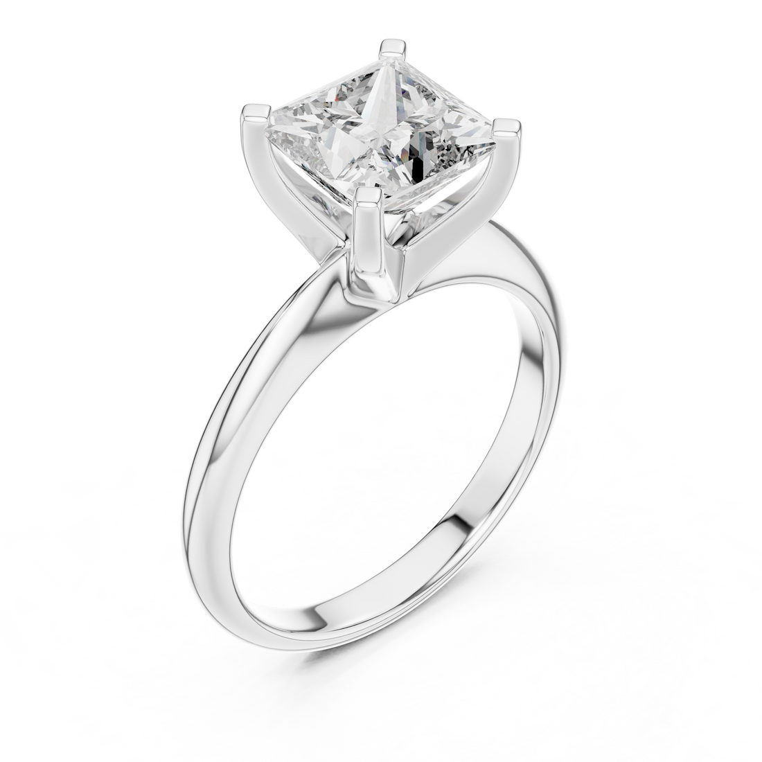 2 ct Princess soliotaire ring