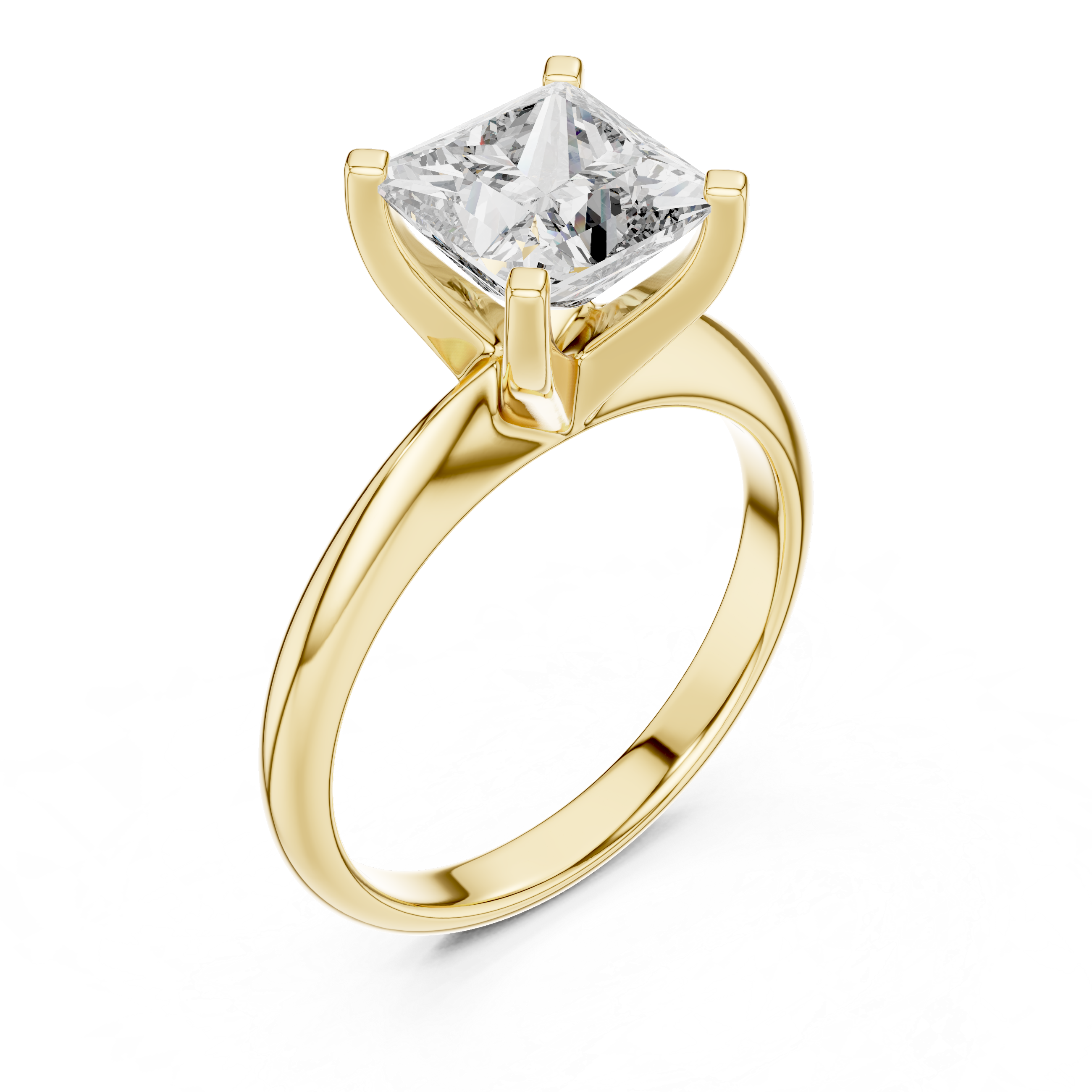 2 ct Princess soliotaire ring