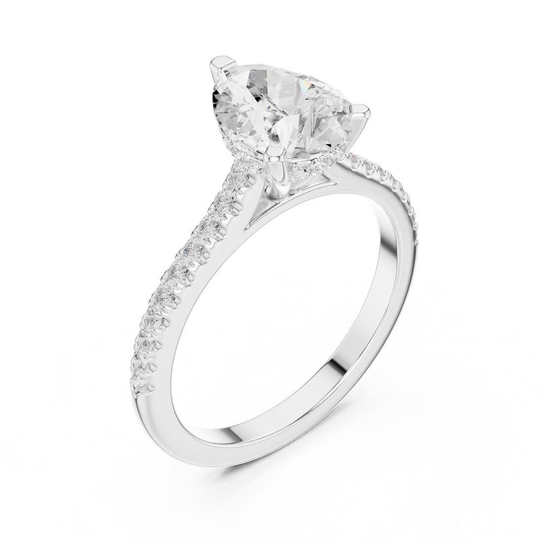 1ct Pear-Cut Diamond