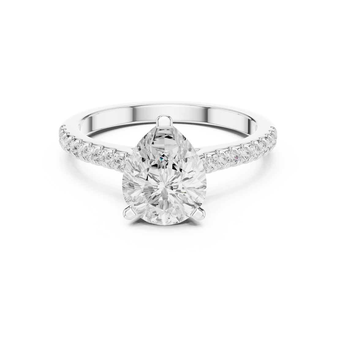1ct Pear-Cut Diamond